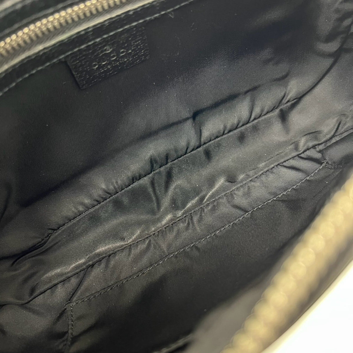 Gucci Black Nylon Leather Pochette Shoulder Bag Sling Bag (Pre-Owned)