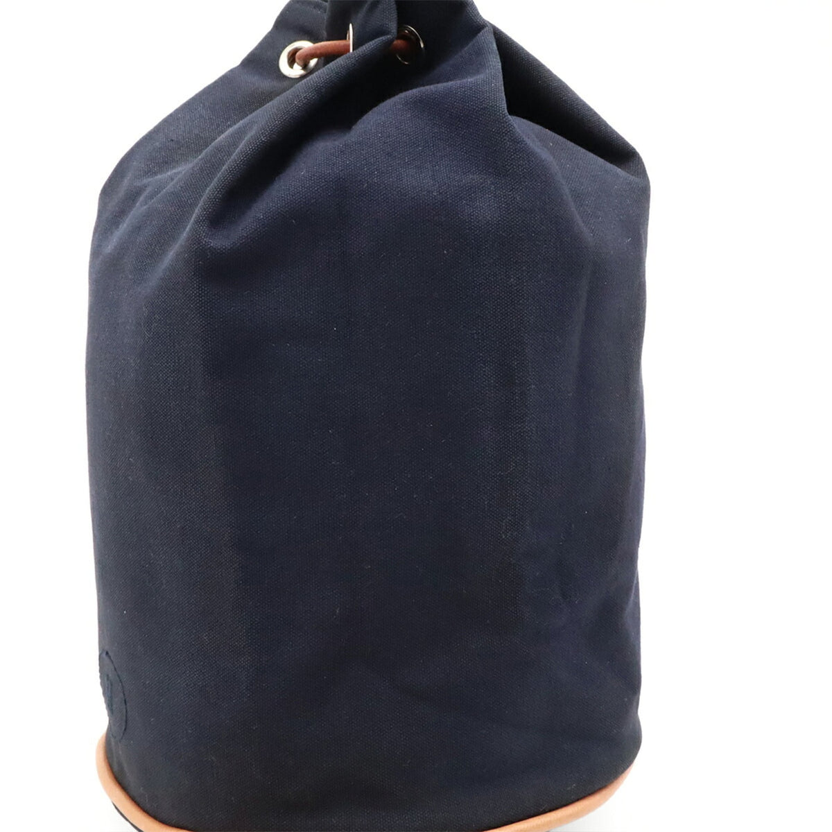 Hermes Navy Canvas Shoulder Bag (Pre-Owned)