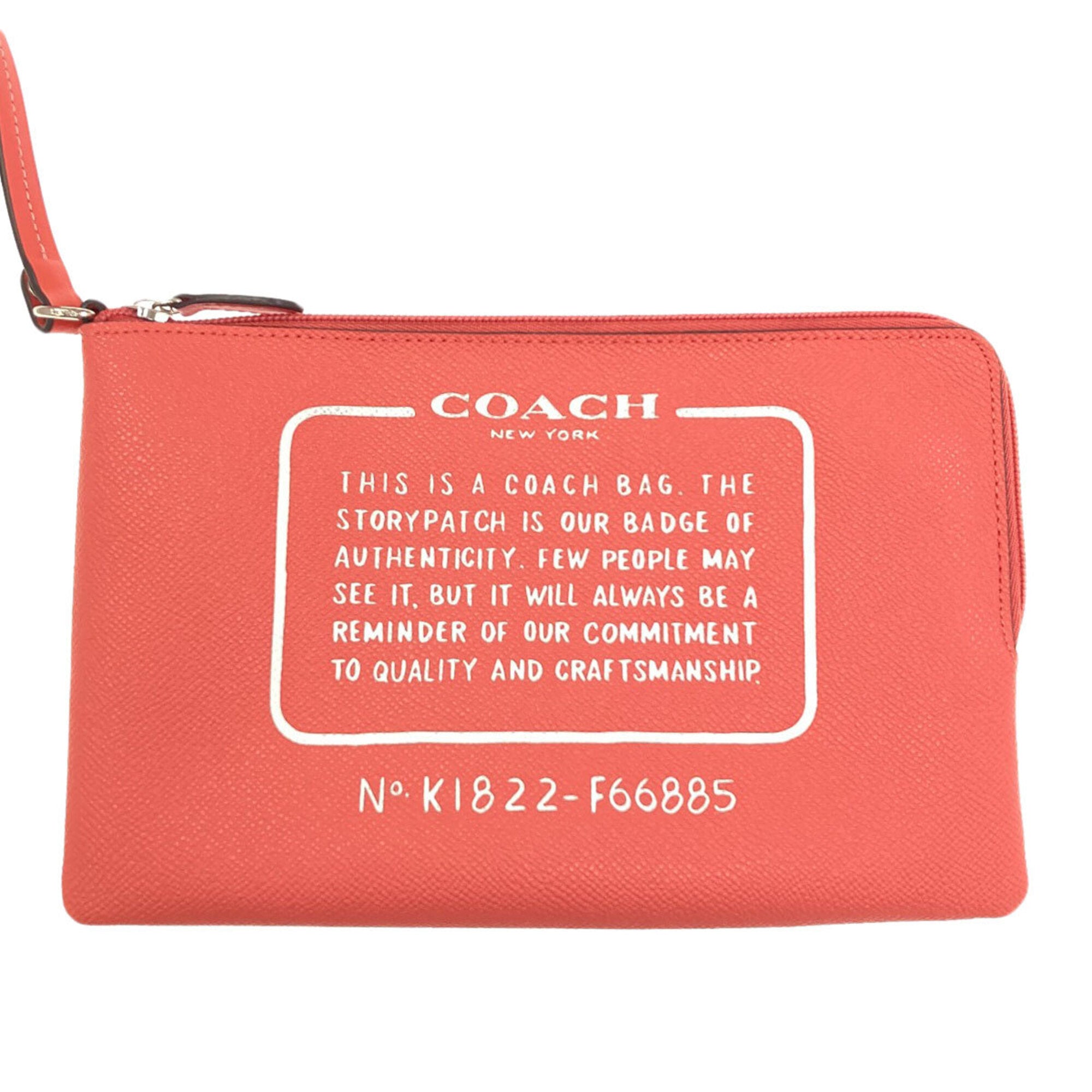 Coach Beige Pink Pvc Pouch Tote Bag (Pre-Owned)