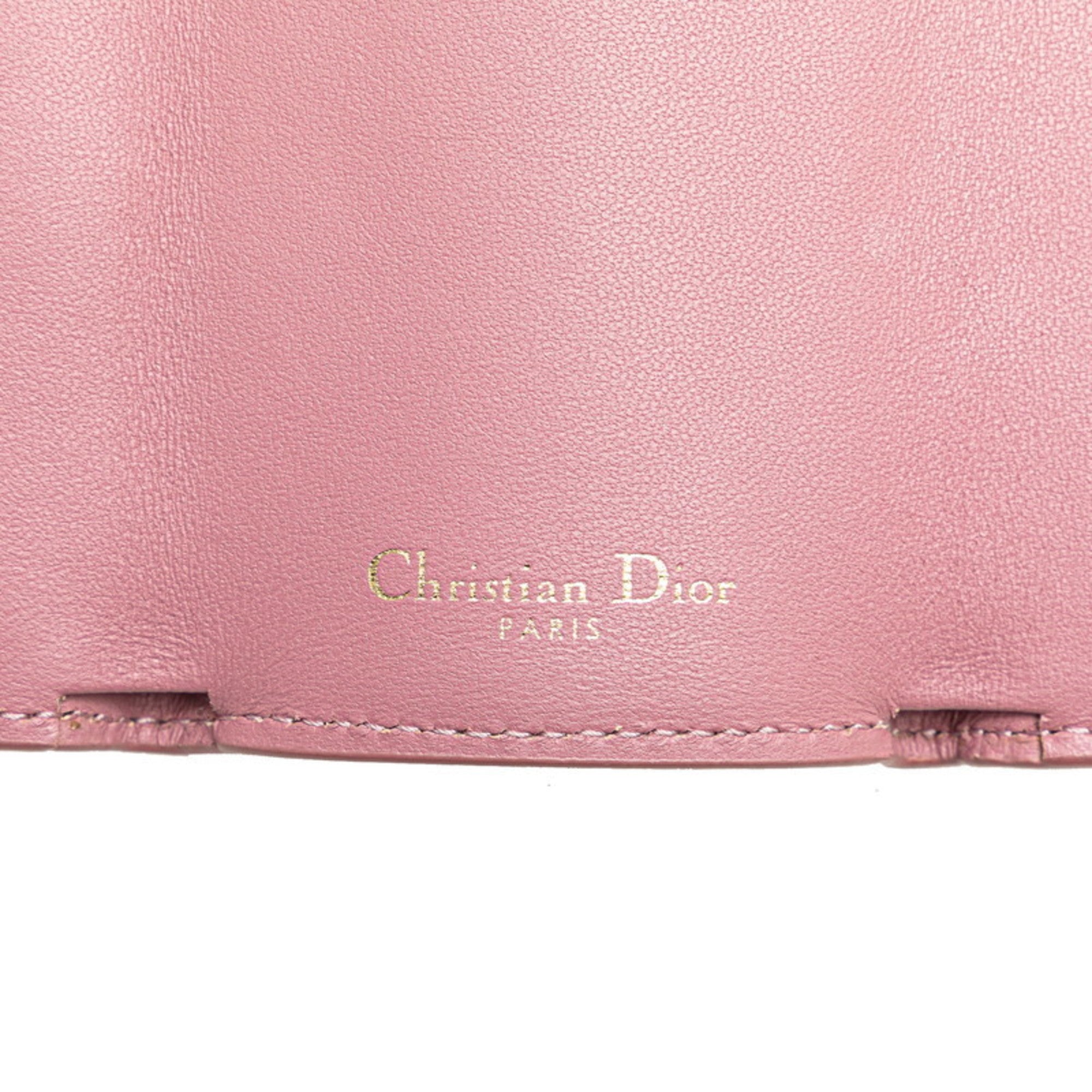 Christian Dior Pink Leather Wallet (Bi-Fold) (Pre-Owned)