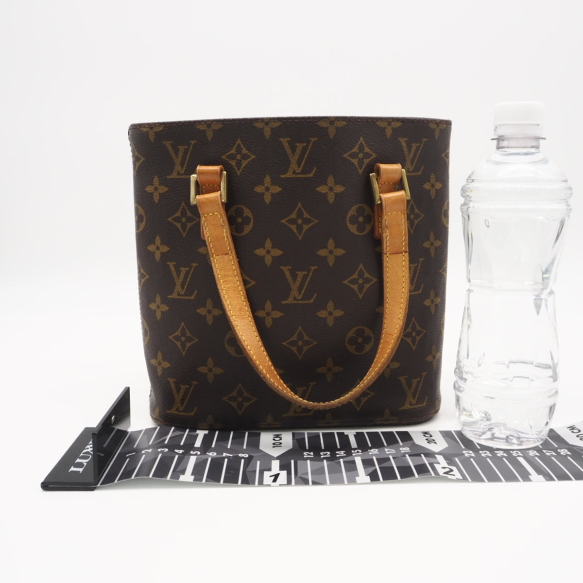 Louis Vuitton Monogram Beige Brown Coated Canvas Leather Handbag (Pre-Owned)