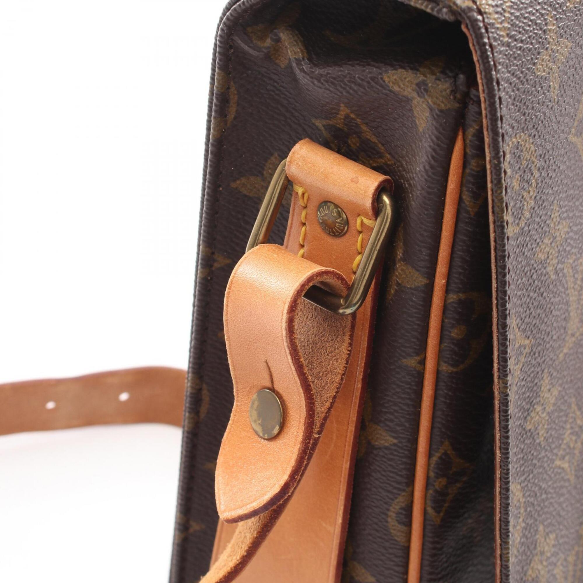 Louis Vuitton Brown Monogram Coated Canvas Leather Handbag Shoulder Bag (Pre-Owned)