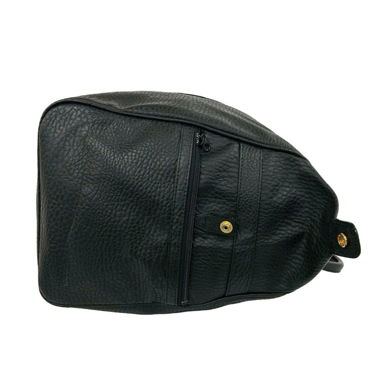 Burberry Black Leather Boston Bag Handbag (Pre-Owned)