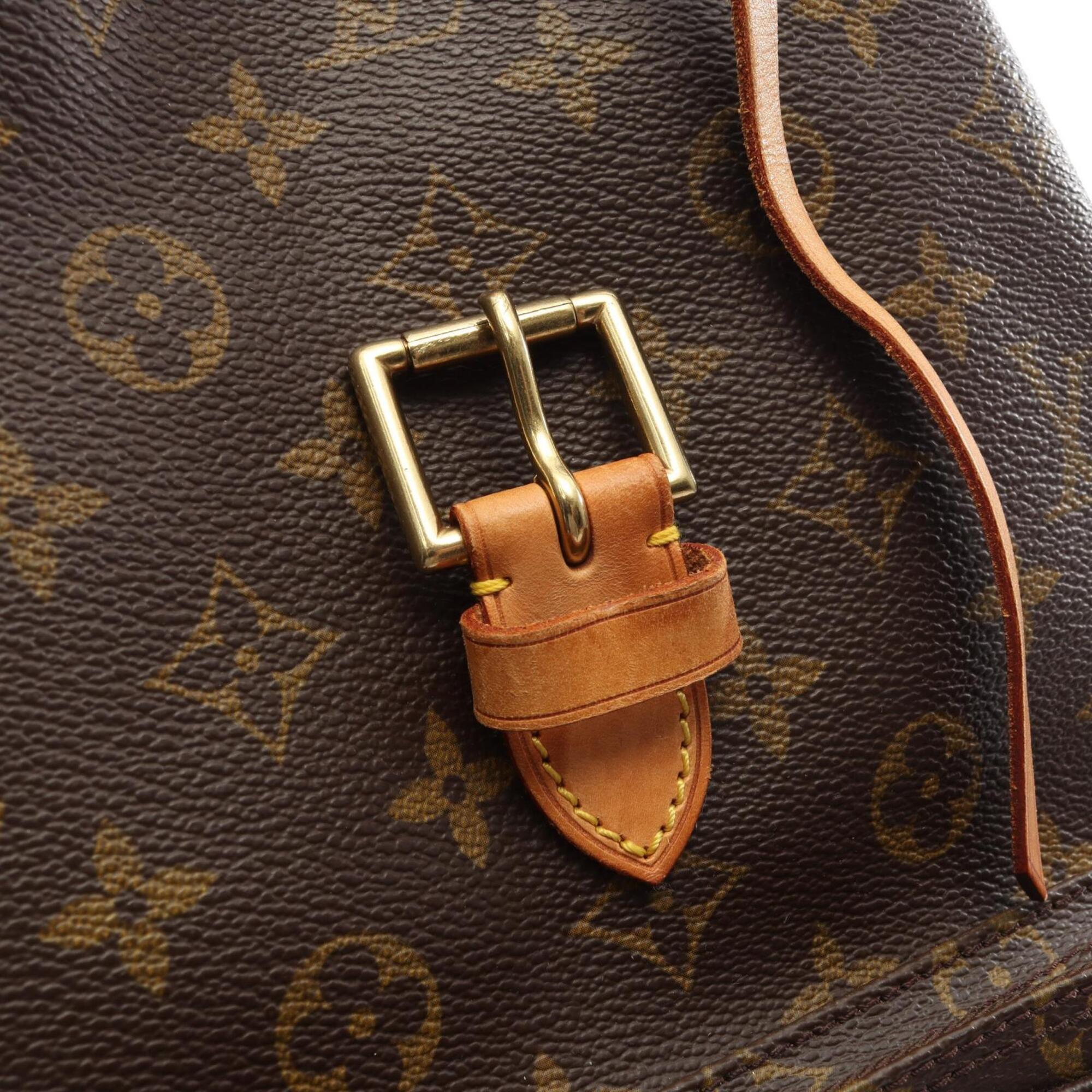 Louis Vuitton Brown Monogram Coated Canvas Leather Backpack (Pre-Owned)
