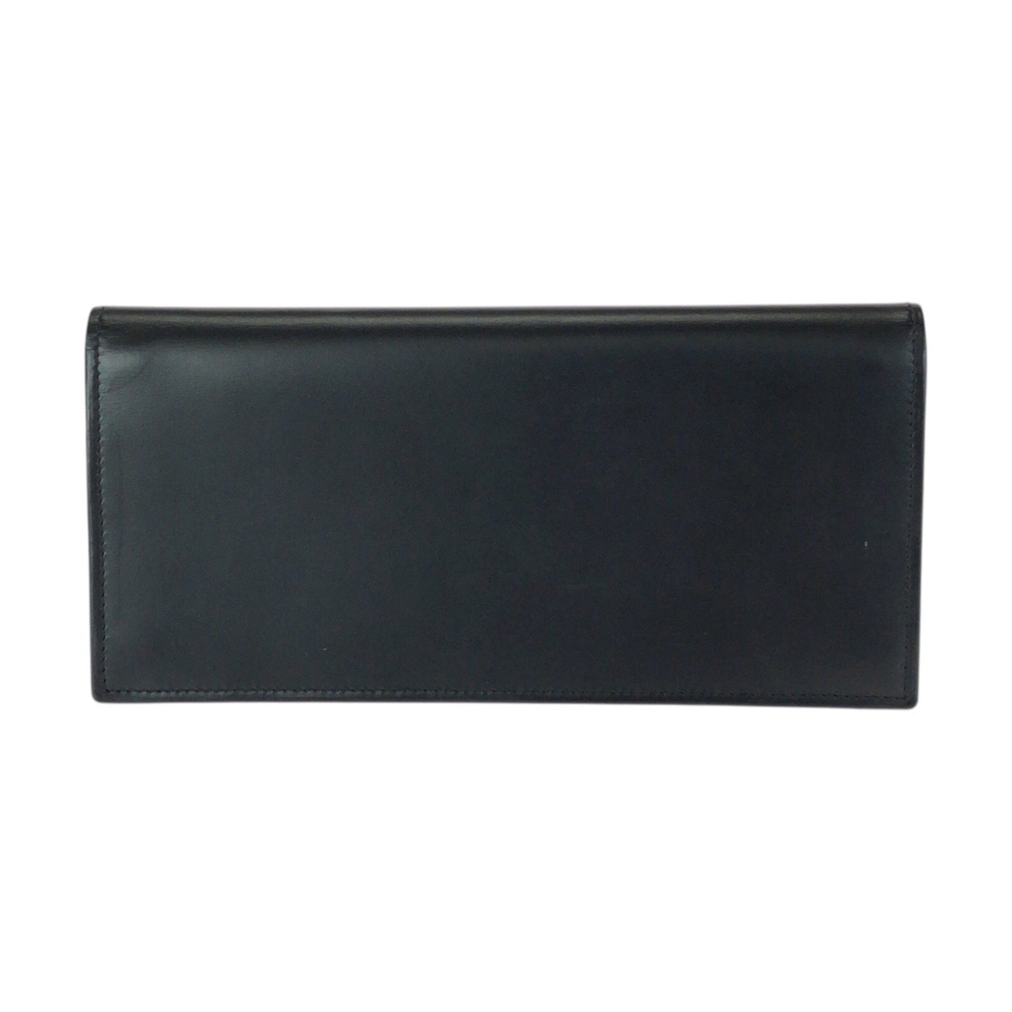 Cartier Black Leather Long Wallet (Bi-Fold) (Pre-Owned)