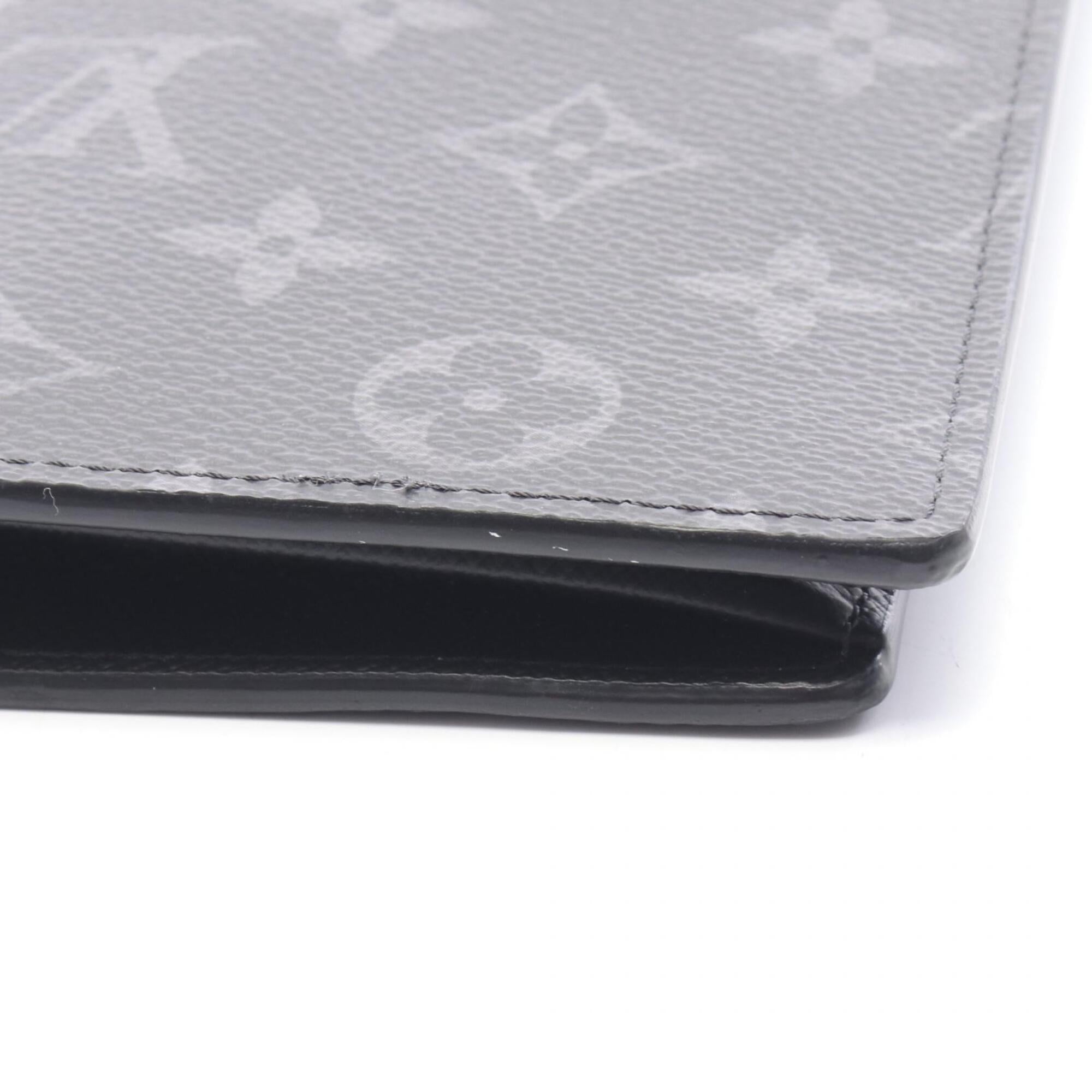 Louis Vuitton Black Monogram Eclipse Pvc Long Wallet (Bi-Fold) (Pre-Owned)