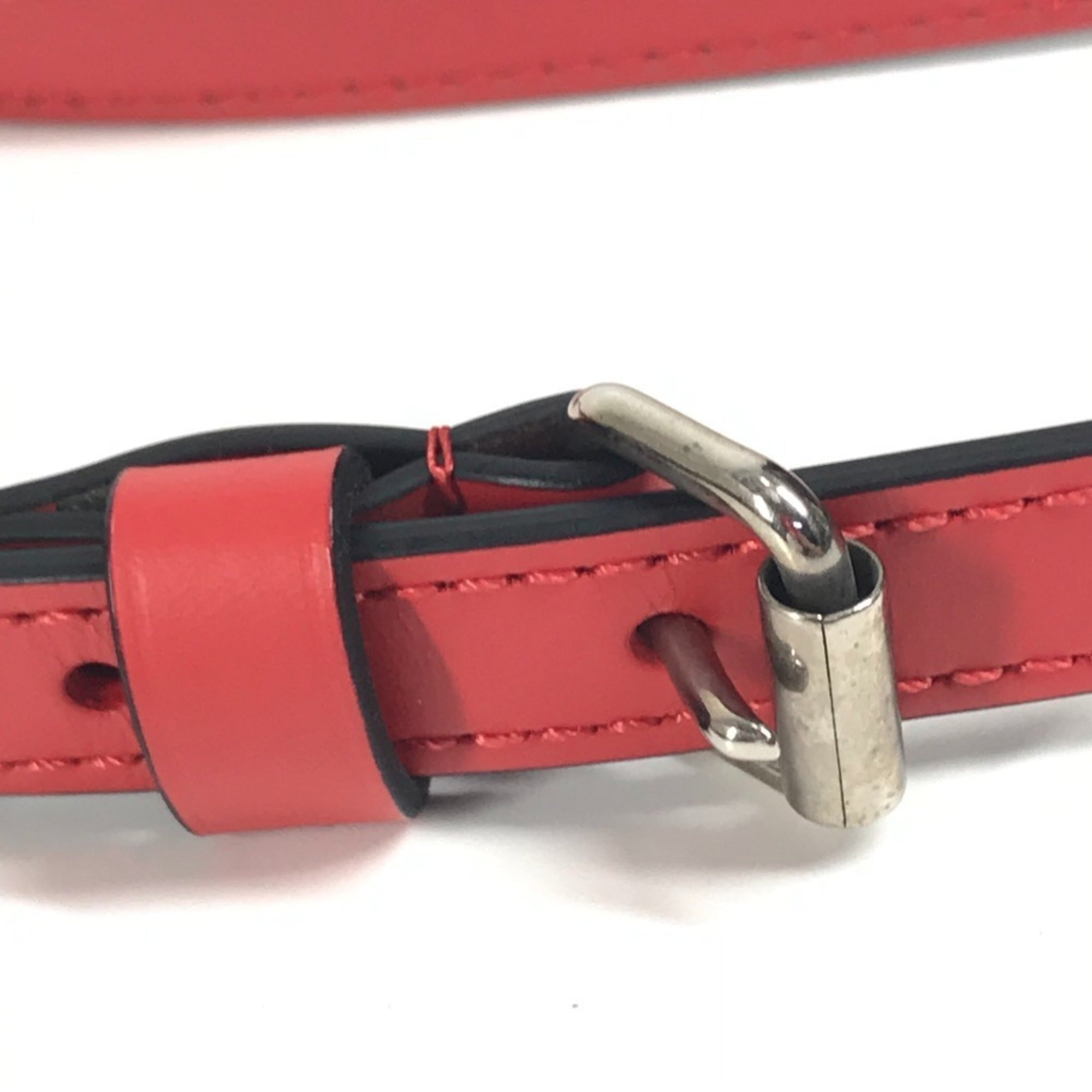 Louis Vuitton Red Color White Epi Leather Pochette Shoulder Bag (Pre-Owned)