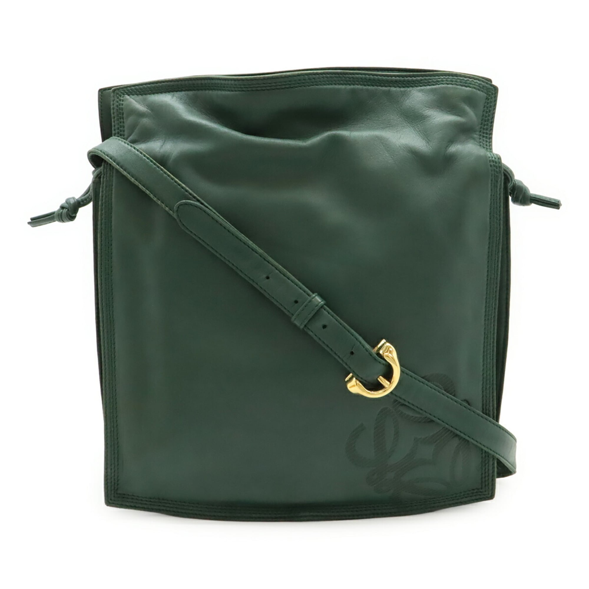 Loewe Green Leather Shoulder Bag (Pre-Owned)