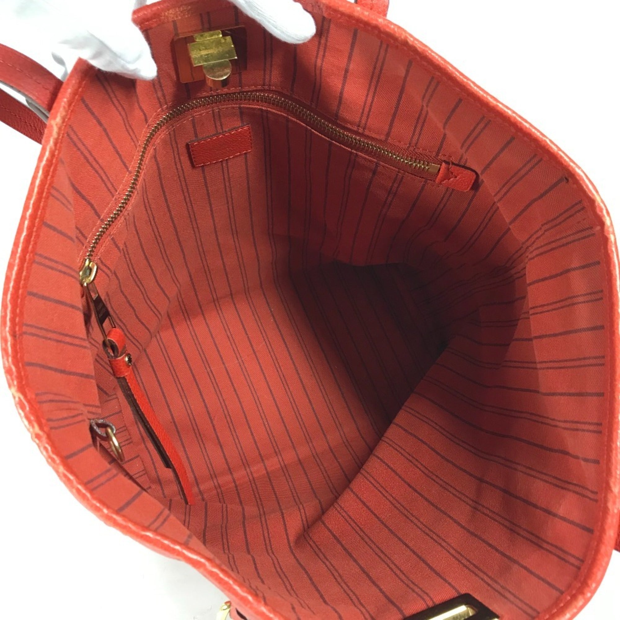 Louis Vuitton Monogram Empreinte Red Color Monogram Empreinte Shoulder Bag Tote Bag (Pre-Owned)
