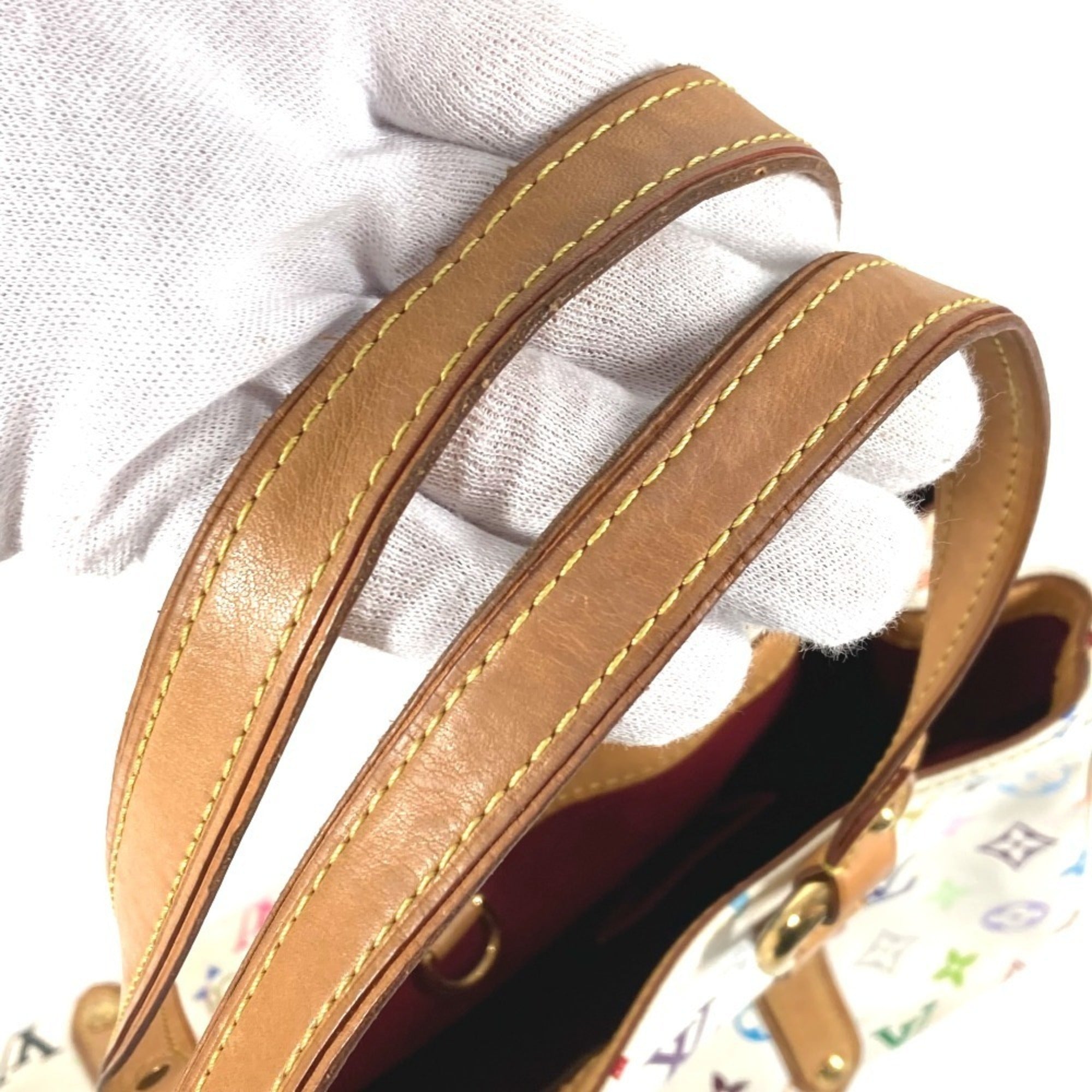 Louis Vuitton Blanc White Monogram Multicolore Shoulder Bag Tote Bag (Pre-Owned)