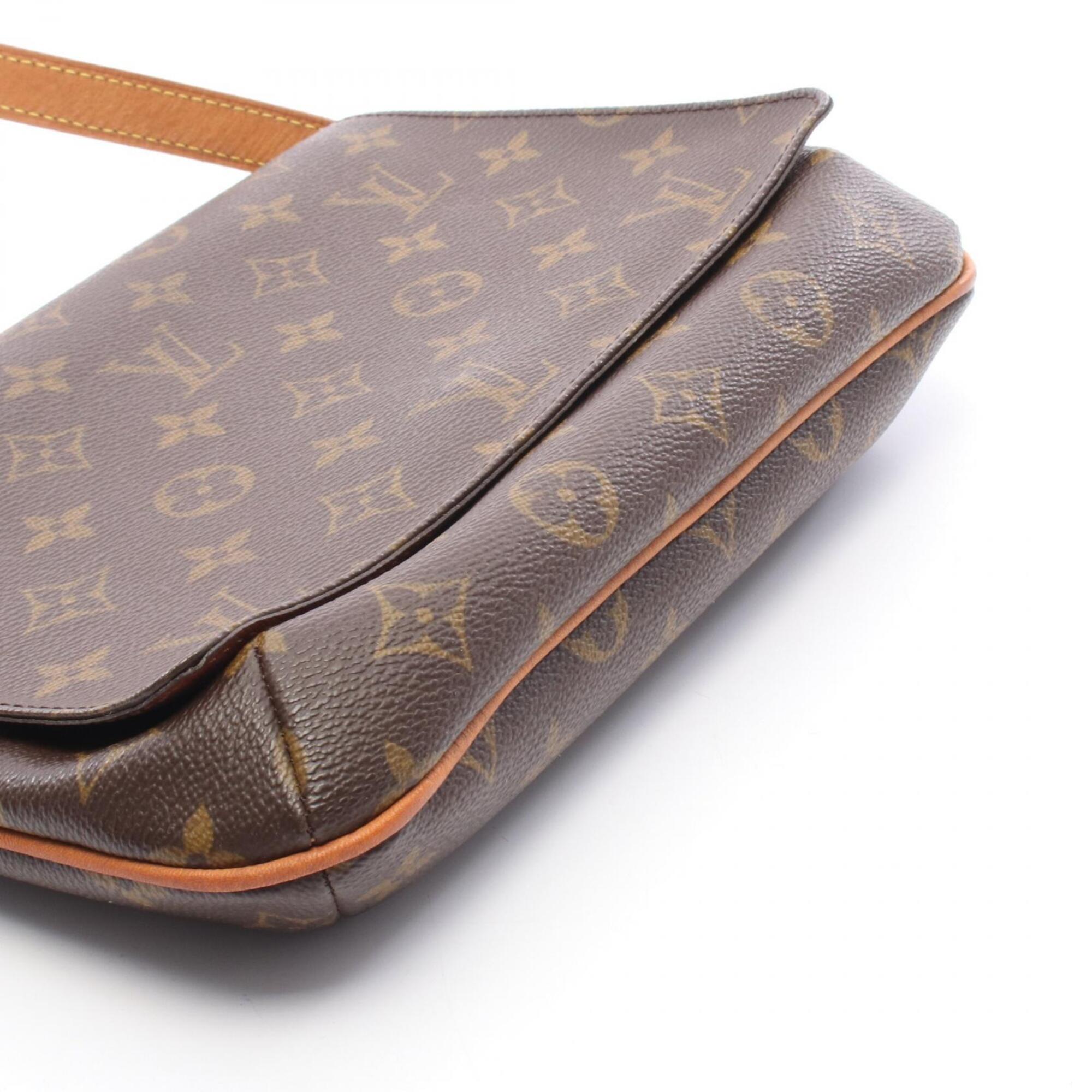 Louis Vuitton Brown Pvc Coated Canvas Leather Handbag Shoulder Bag (Pre-Owned)