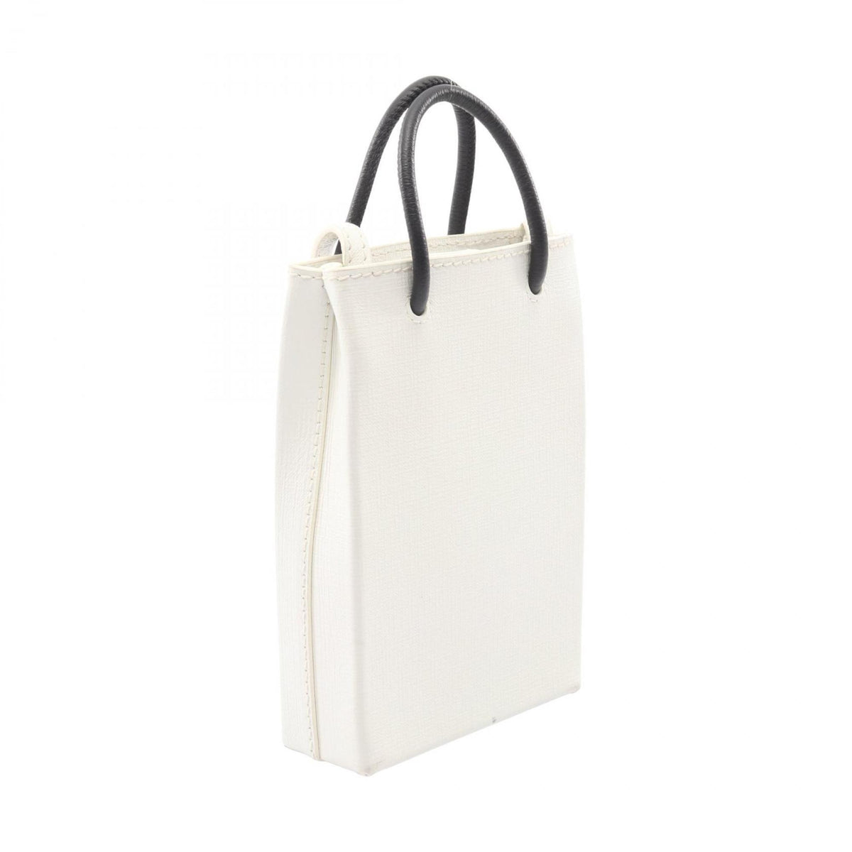 Balenciaga Black White Leather Shoulder Bag (Pre-Owned)