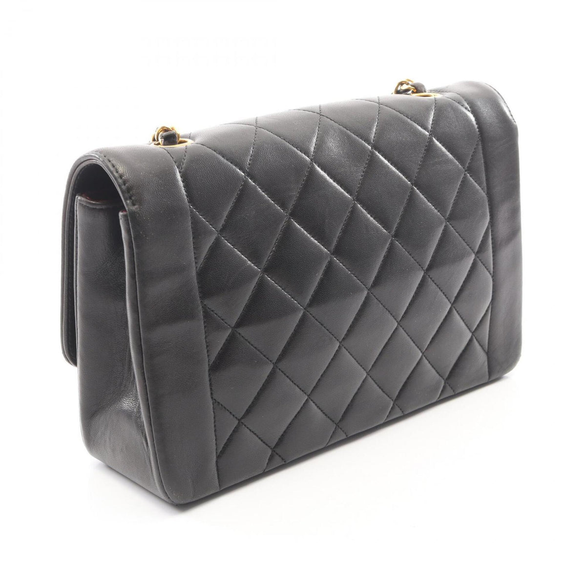 Chanel Black Leather Handbag Shoulder Bag (Pre-Owned)