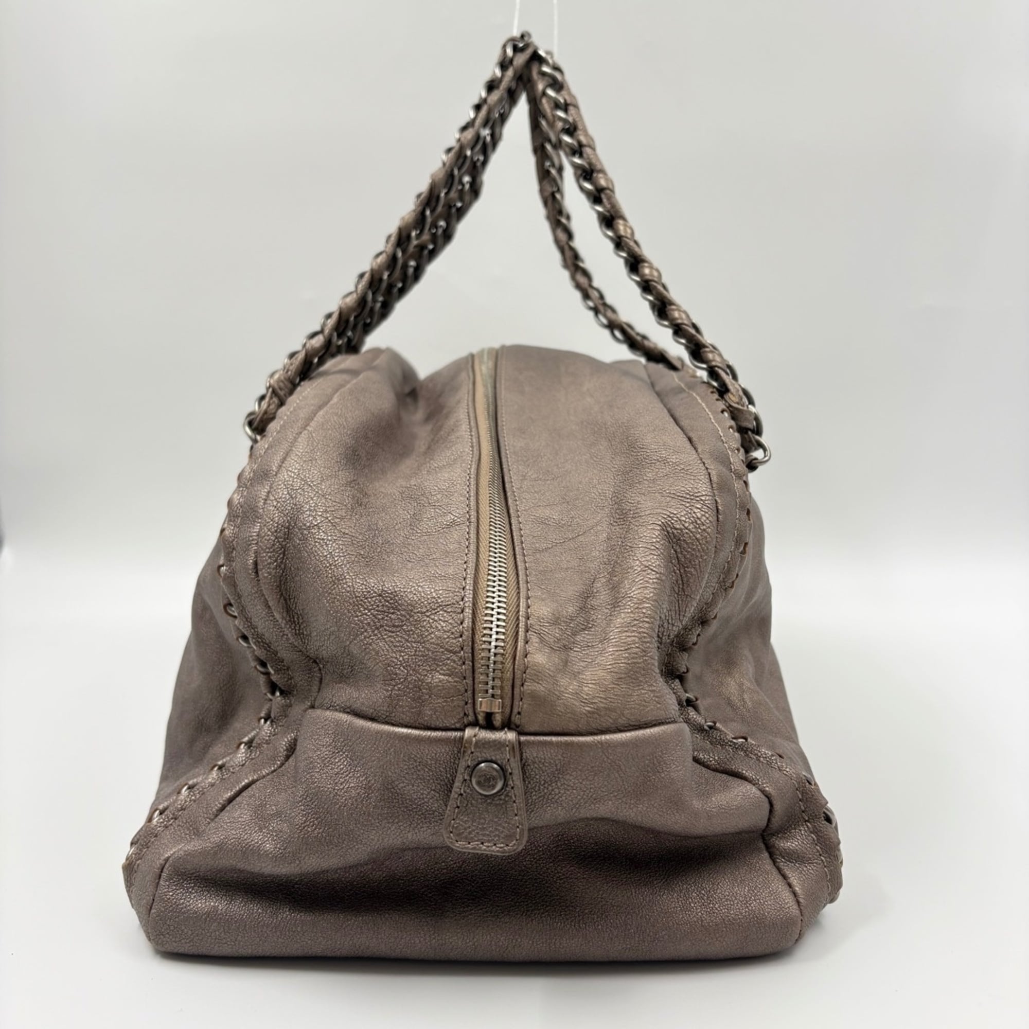 Chanel Gray Boston Bag (Pre-Owned)