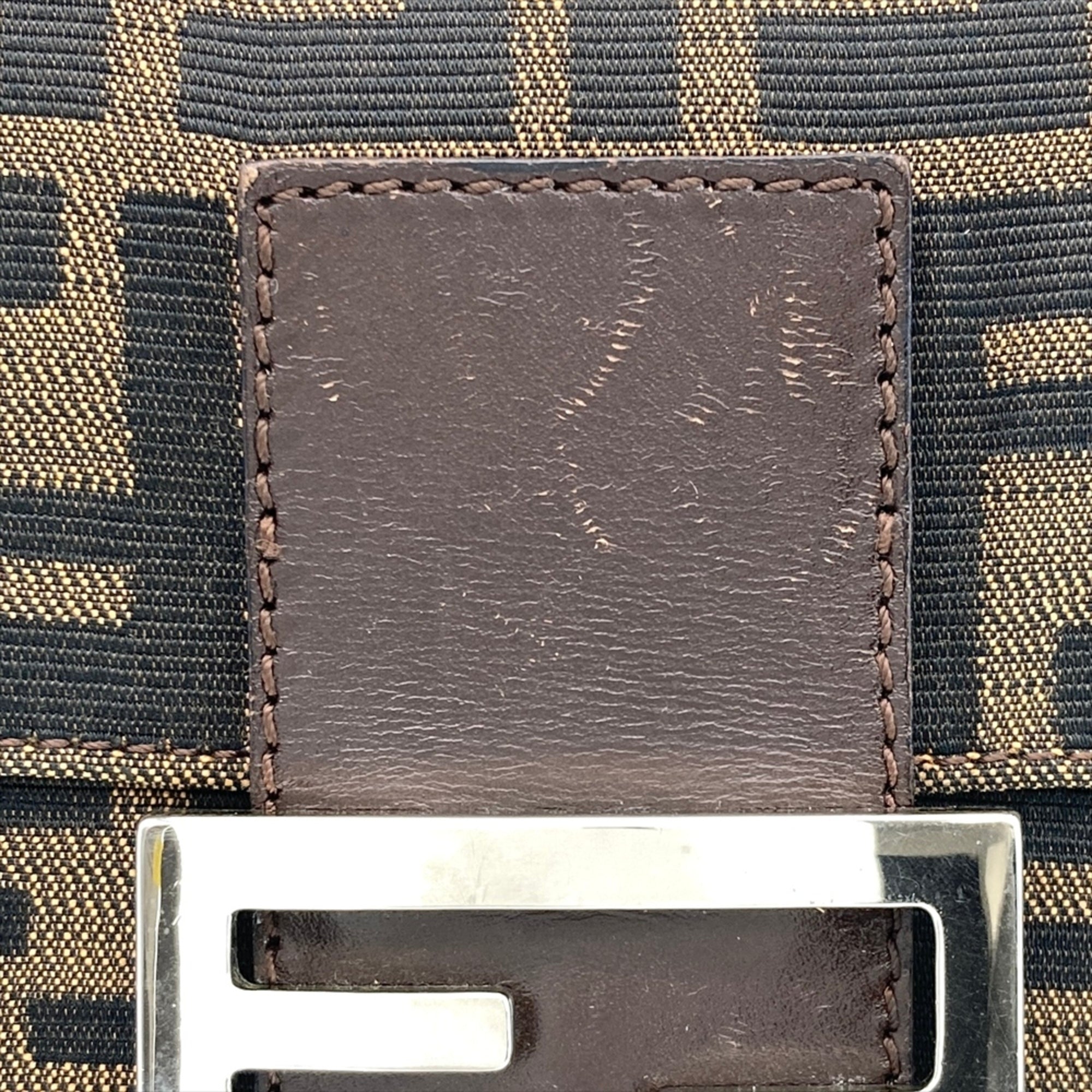 Fendi Brown Canvas Shoulder Bag (Pre-Owned)