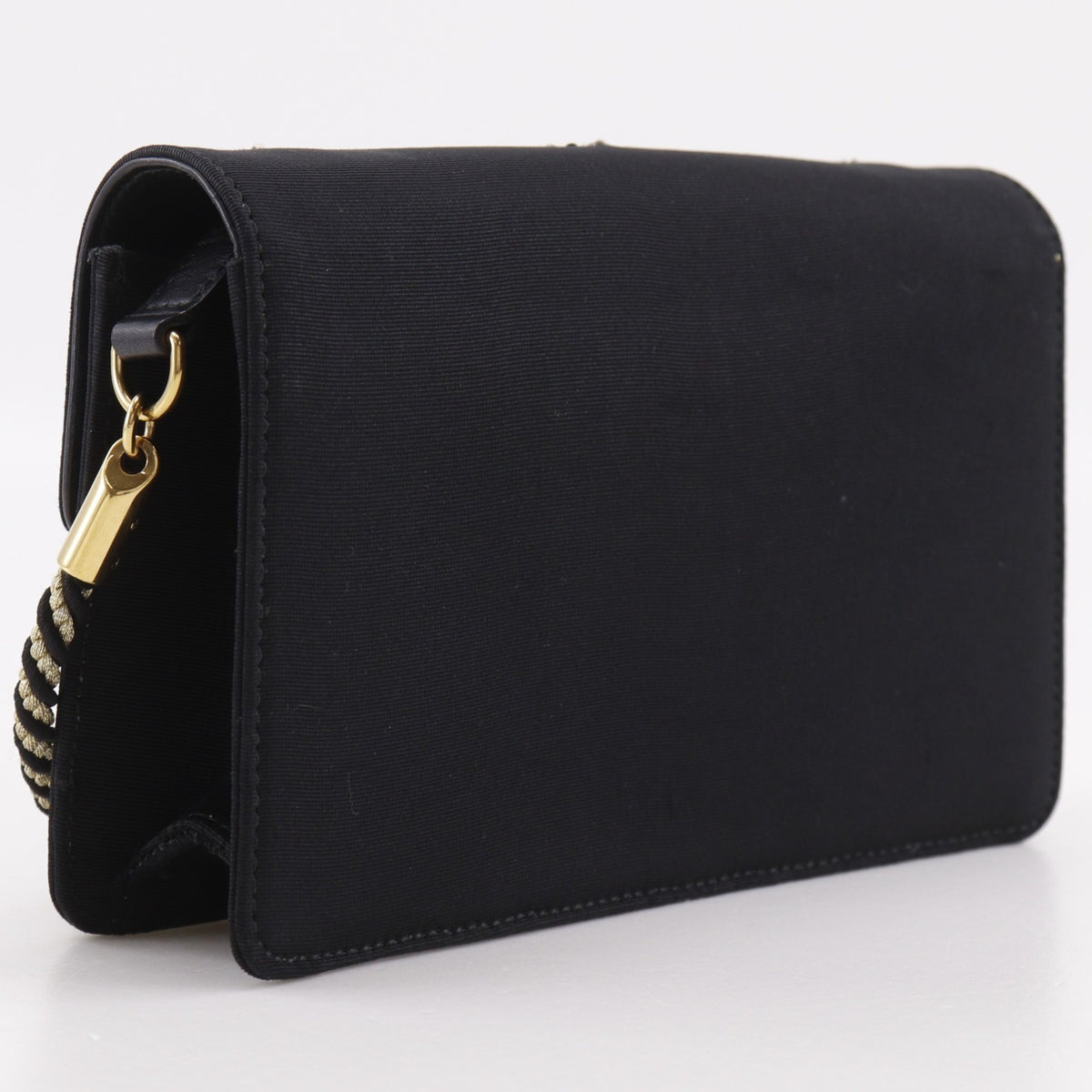 Gucci Black Cotton Rhinestone Shoulder Bag (Pre-Owned)