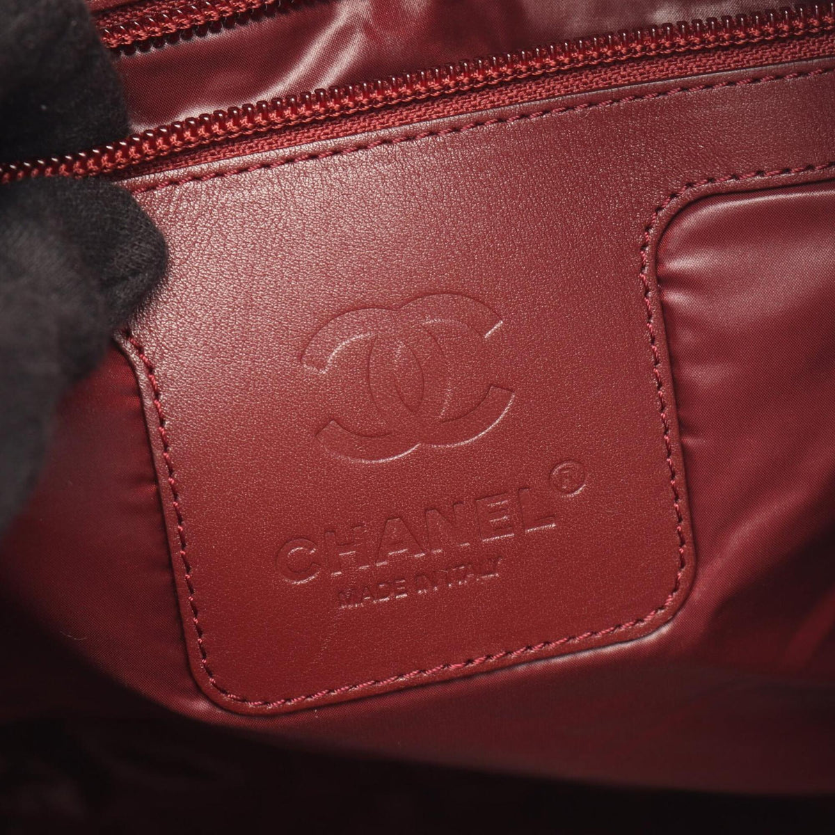 Chanel Black Nylon Leather Backpack (Pre-Owned)