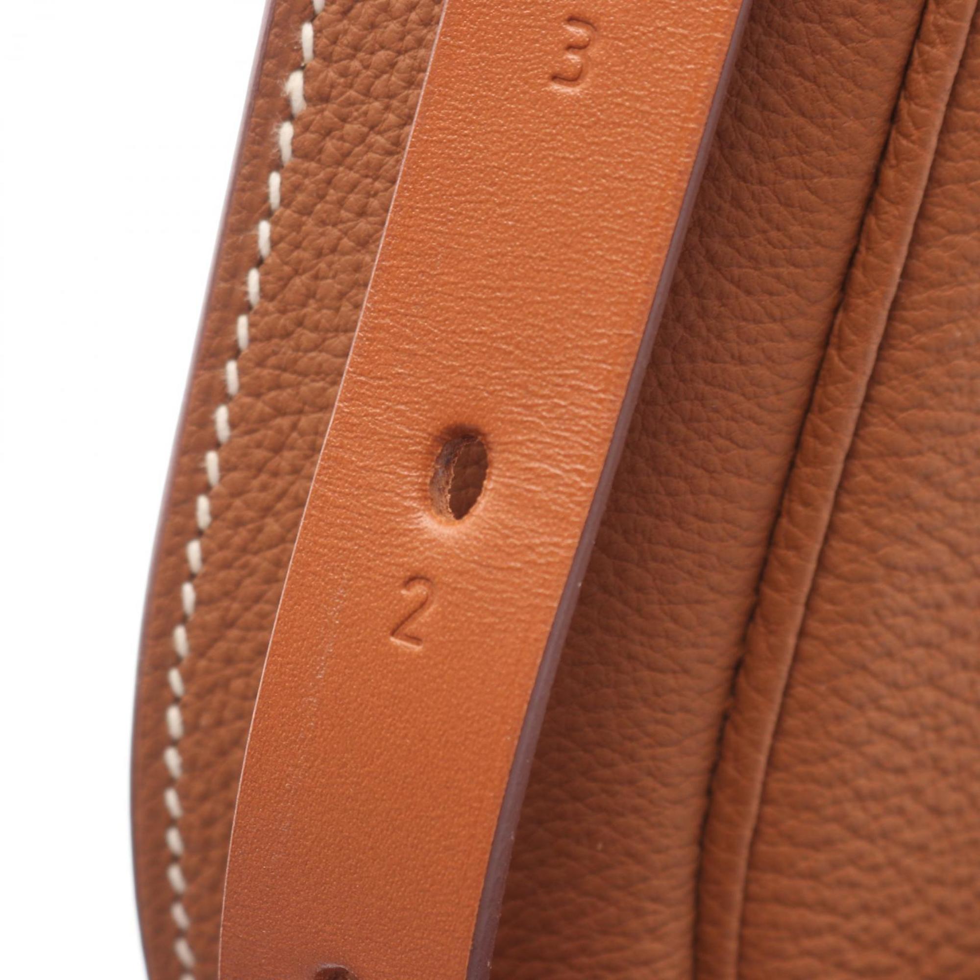 Hermes Brown Gold Togo Leather Leather Handbag Shoulder Bag (Pre-Owned)