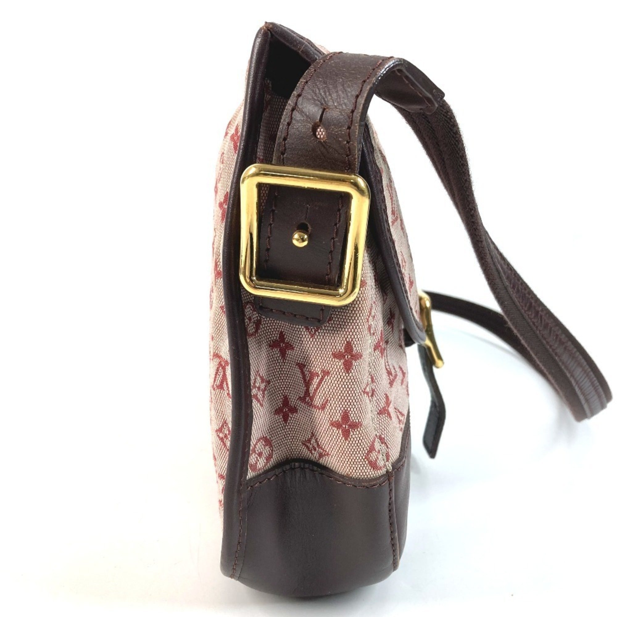 Louis Vuitton Cherry Red Color Monogram Mini Pochette Shoulder Bag (Pre-Owned)