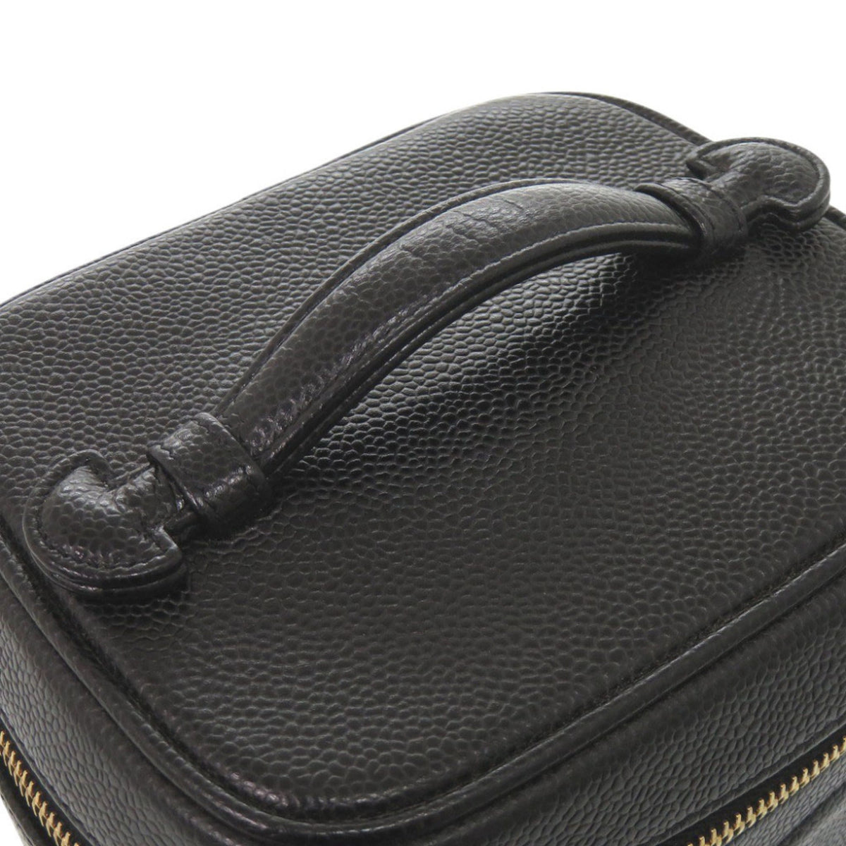 Chanel Black Grained Calfskin Pouch Vanity Bag (Pre-Owned)