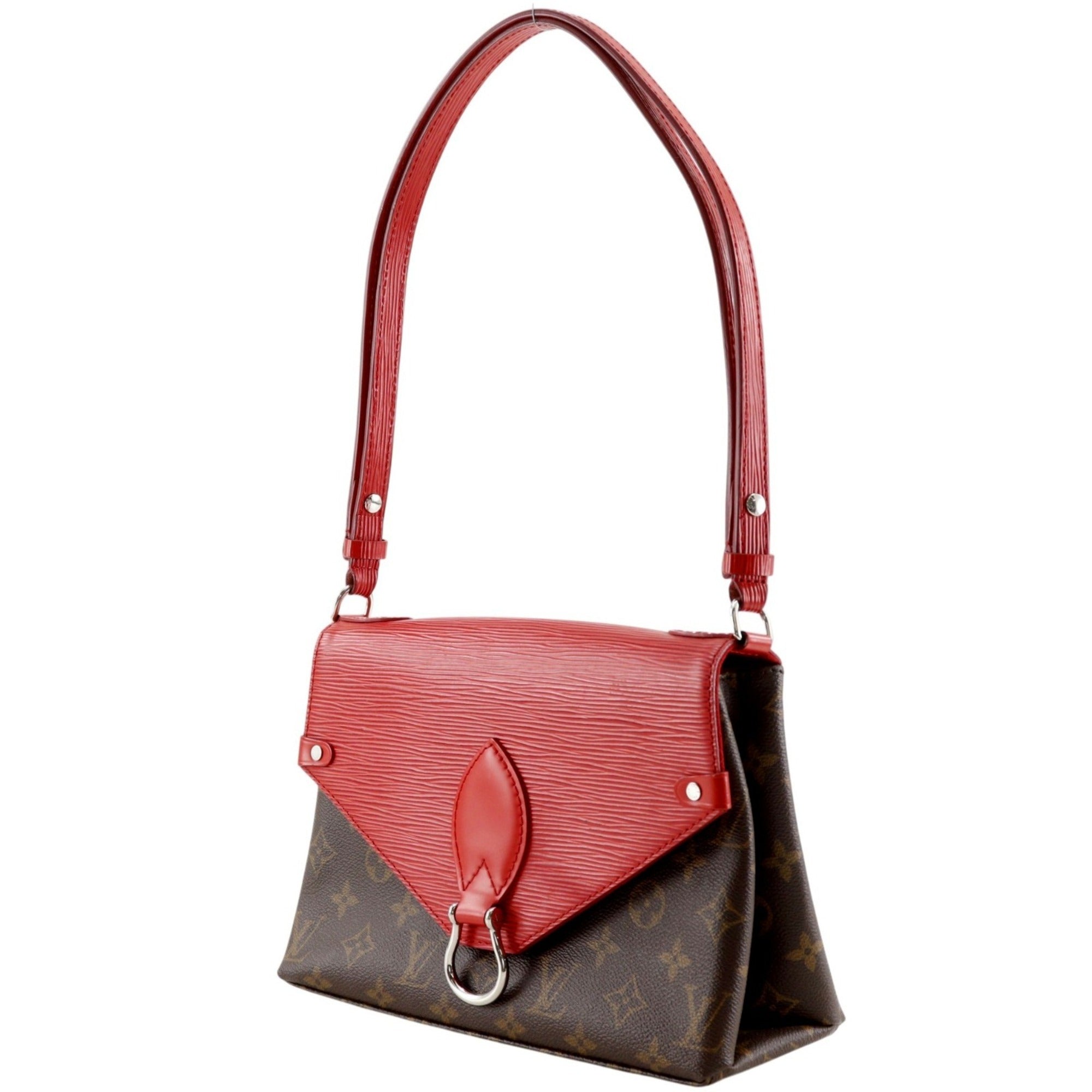 Louis Vuitton Monogram Brown Red Color Monogram Epi Leather Shoulder Bag (Pre-Owned)