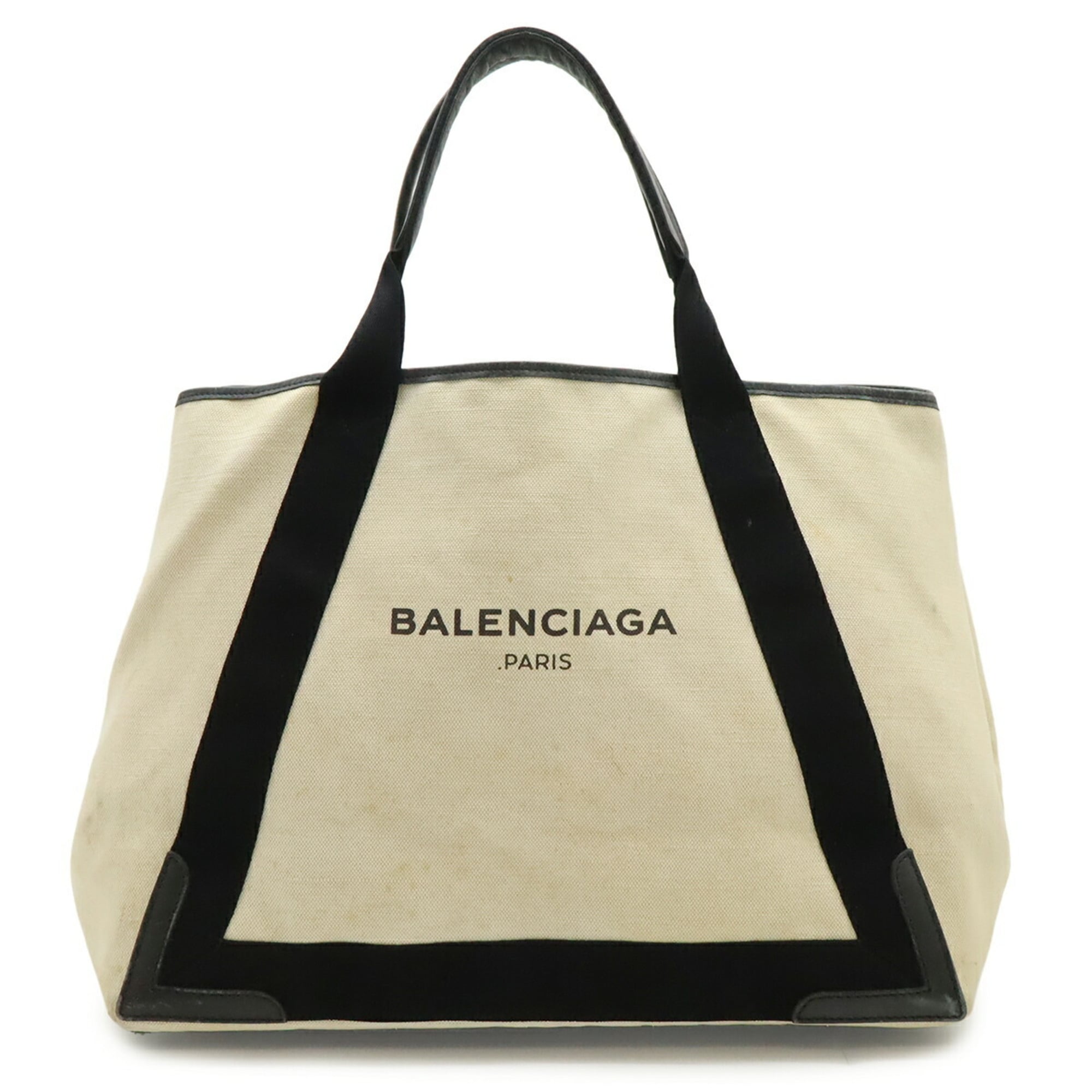 Balenciaga Black Navy Canvas Handbag Pouch Shoulder Bag Tote Bag (Pre-Owned)