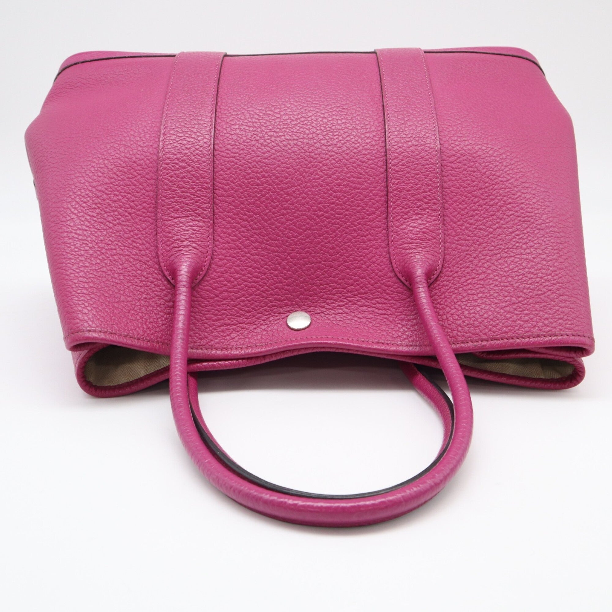 Hermes Garden Purple Negonda Leather Handbag (Pre-Owned)