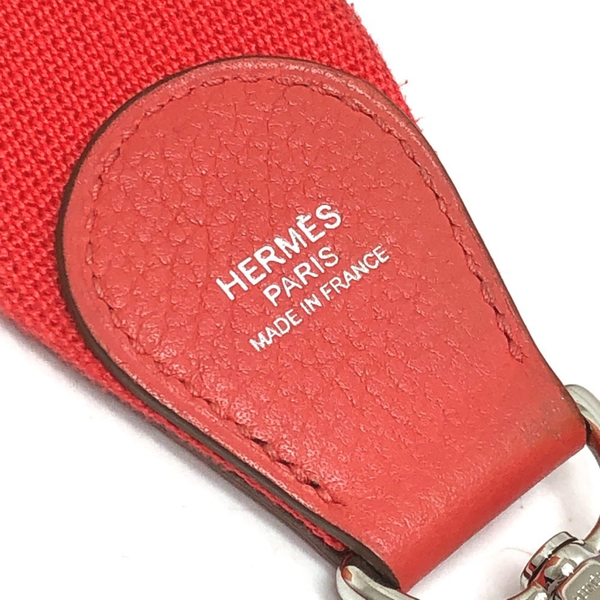 Hermes Red Color Taurillon Clemence Leather Shoulder Bag (Pre-Owned)