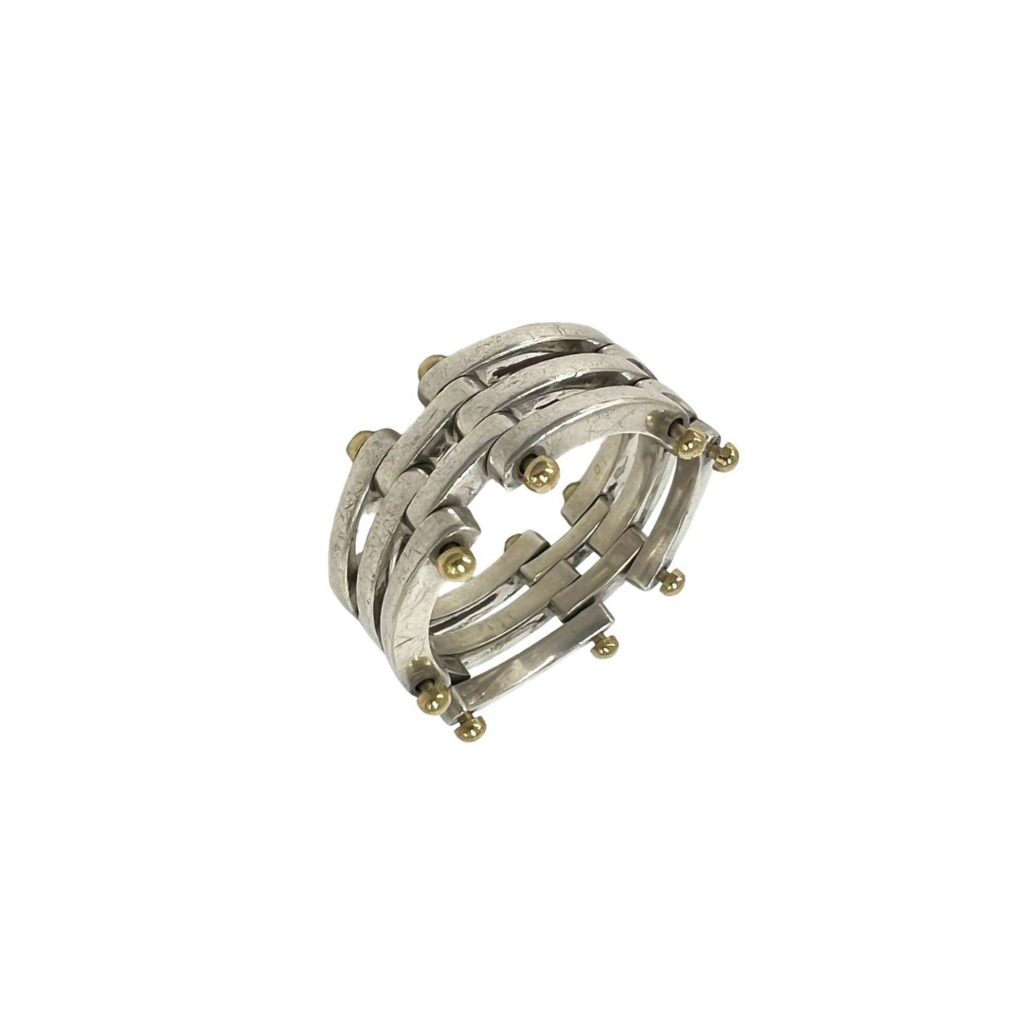 Tiffany Gold Silver Gold (18K) Silver 925 Band Ring (Pre-Owned)