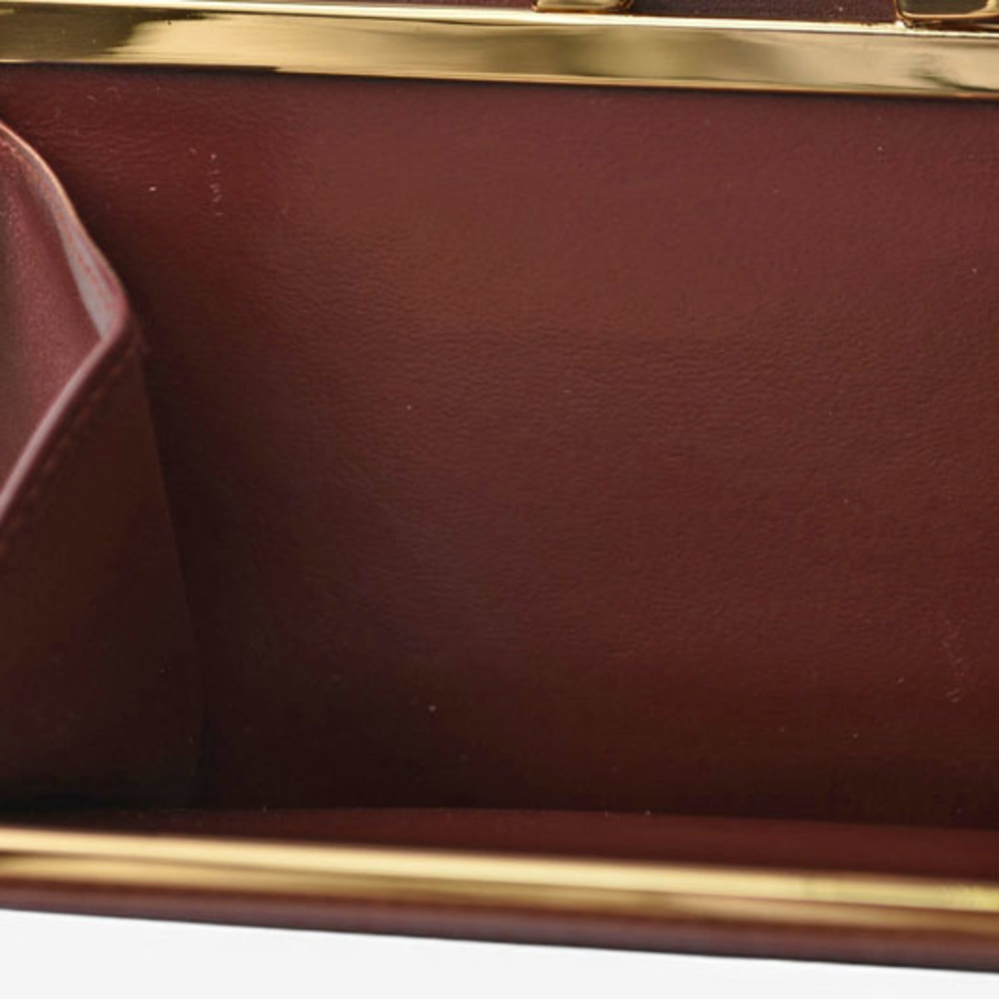 Cartier Must Bordeaux Leather Long Wallet (Bi-Fold) (Pre-Owned)