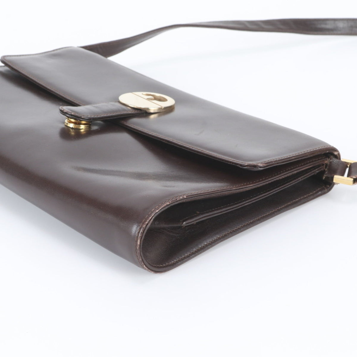 Gucci Brown Leather Handbag Shoulder Bag Tote Bag (Pre-Owned)