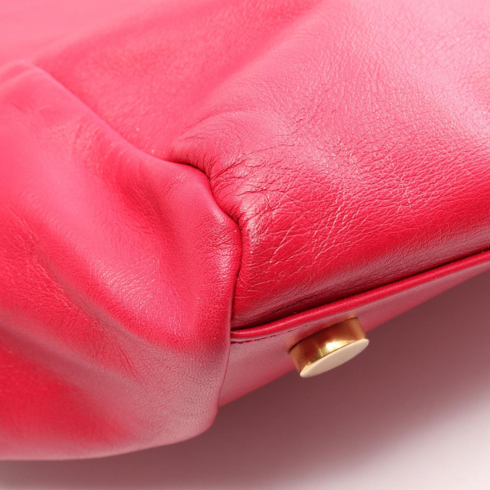 Yves Saint Laurent Pink Leather Handbag Tote Bag (Pre-Owned)