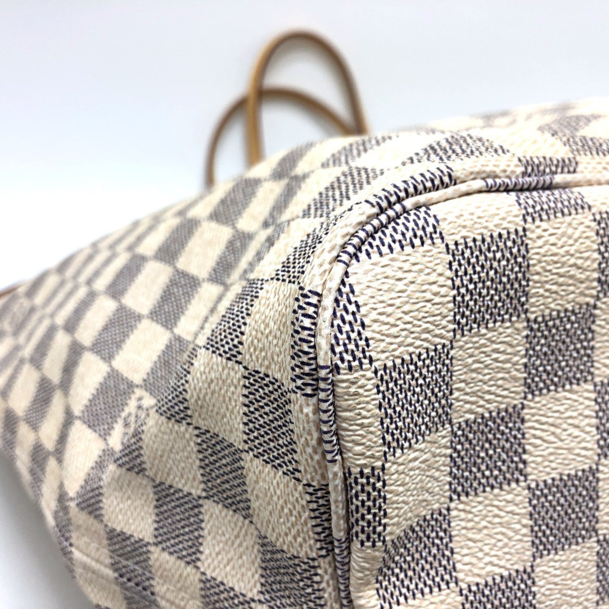 Louis Vuitton Azur White Damier Azur Shoulder Bag Tote Bag (Pre-Owned)