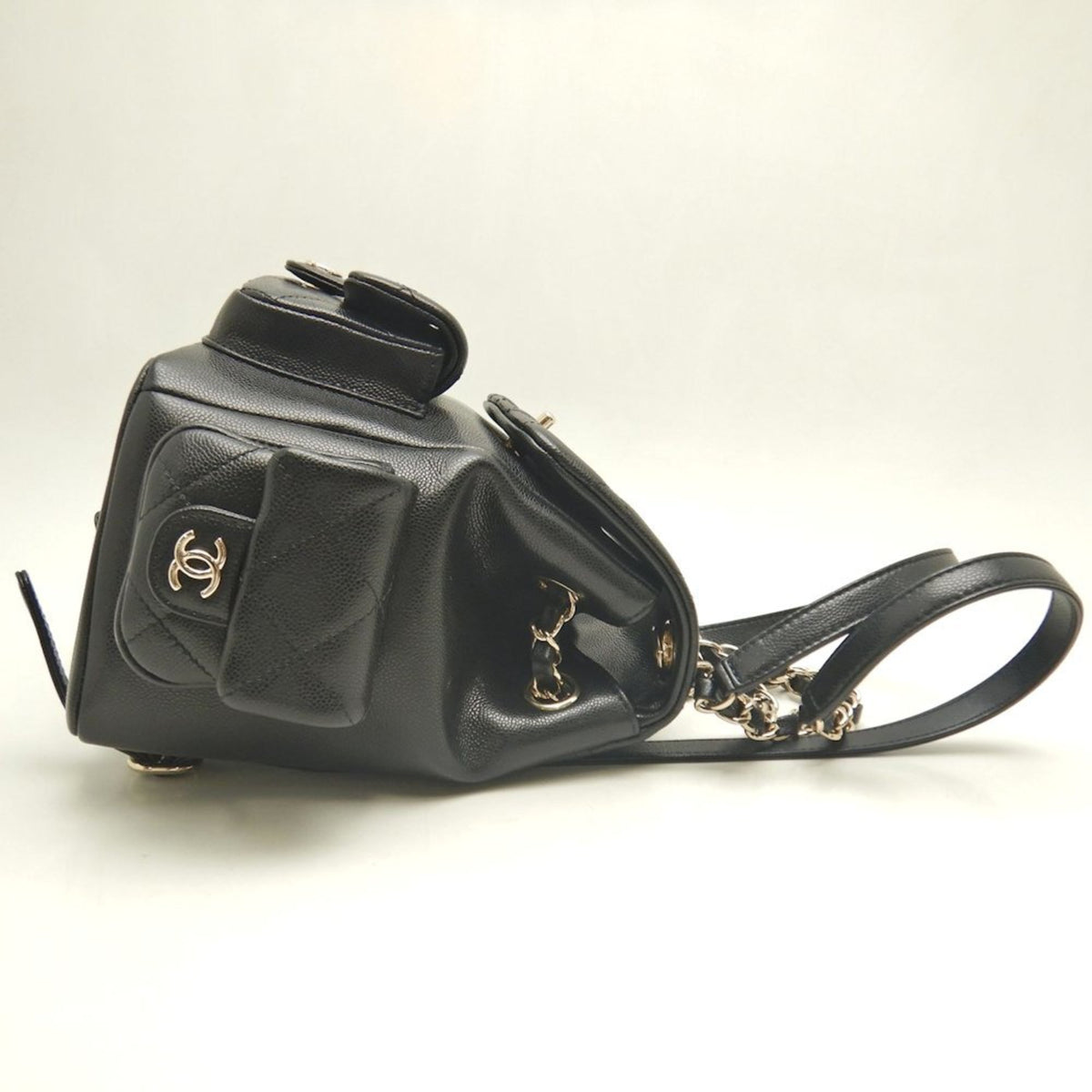Chanel Black Grained Calfskin Backpack (Pre-Owned)