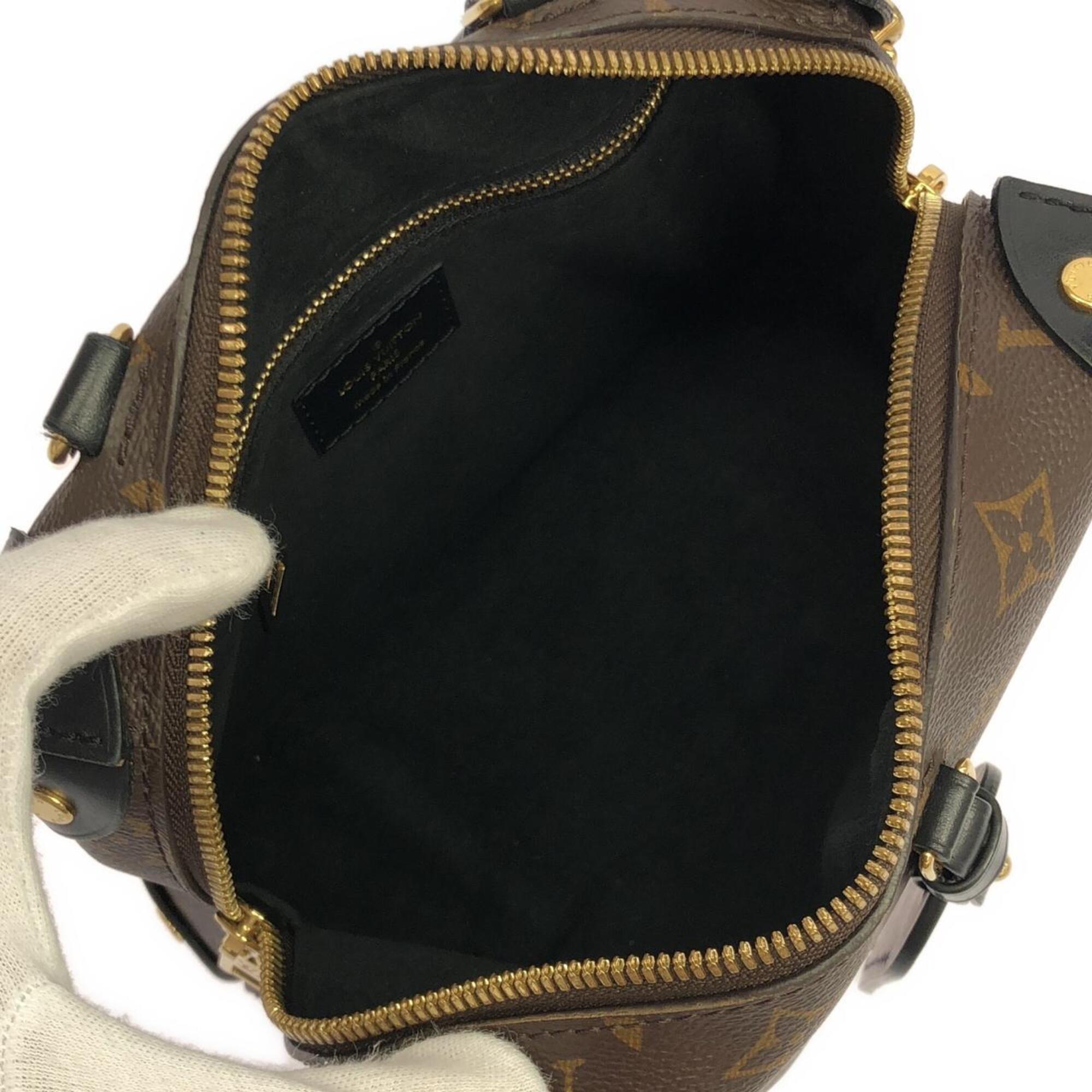 Louis Vuitton Black Marron Coated Canvas Handbag (Pre-Owned)