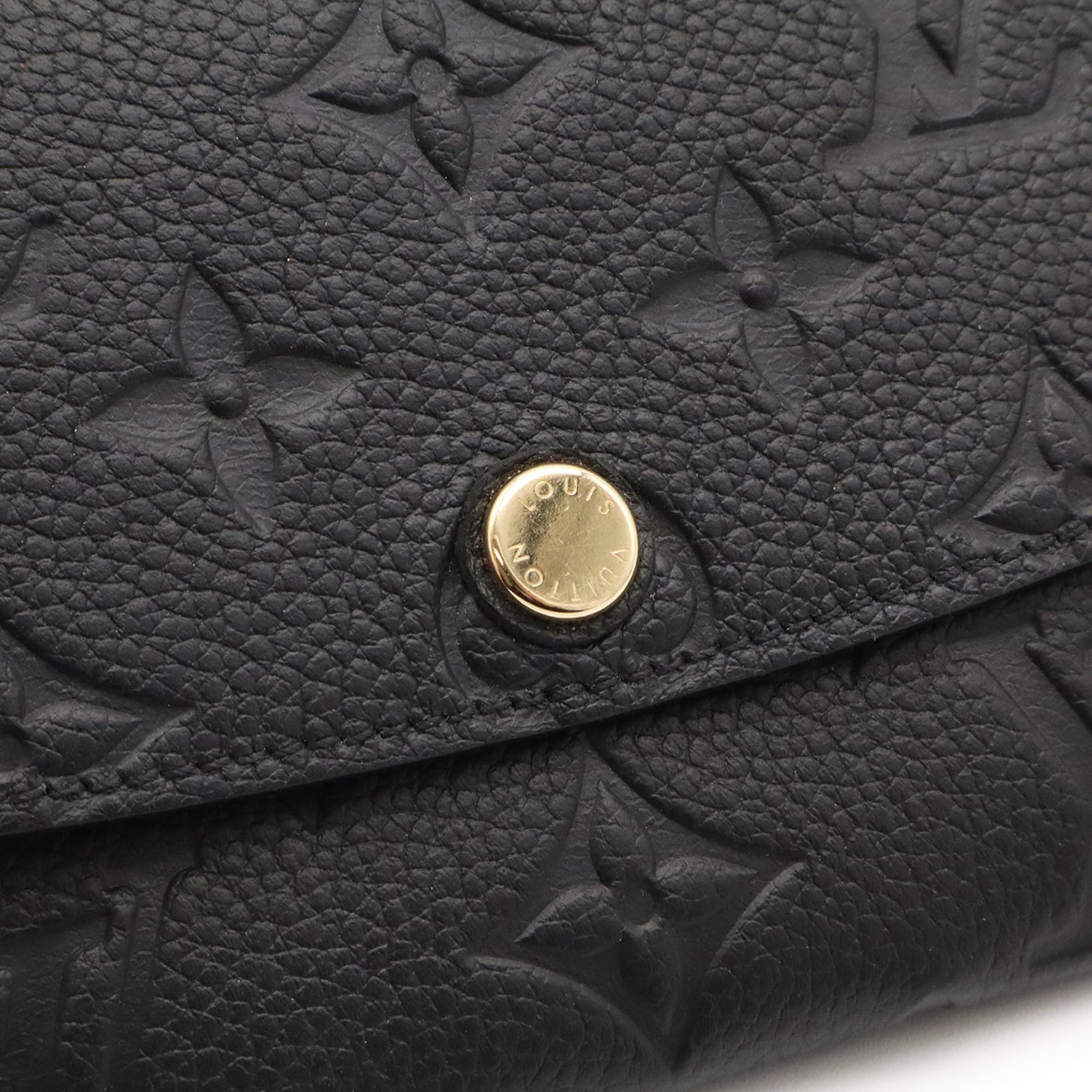 Louis Vuitton Noir Monogram Empreinte Leather Long Wallet (Bi-Fold) (Pre-Owned)