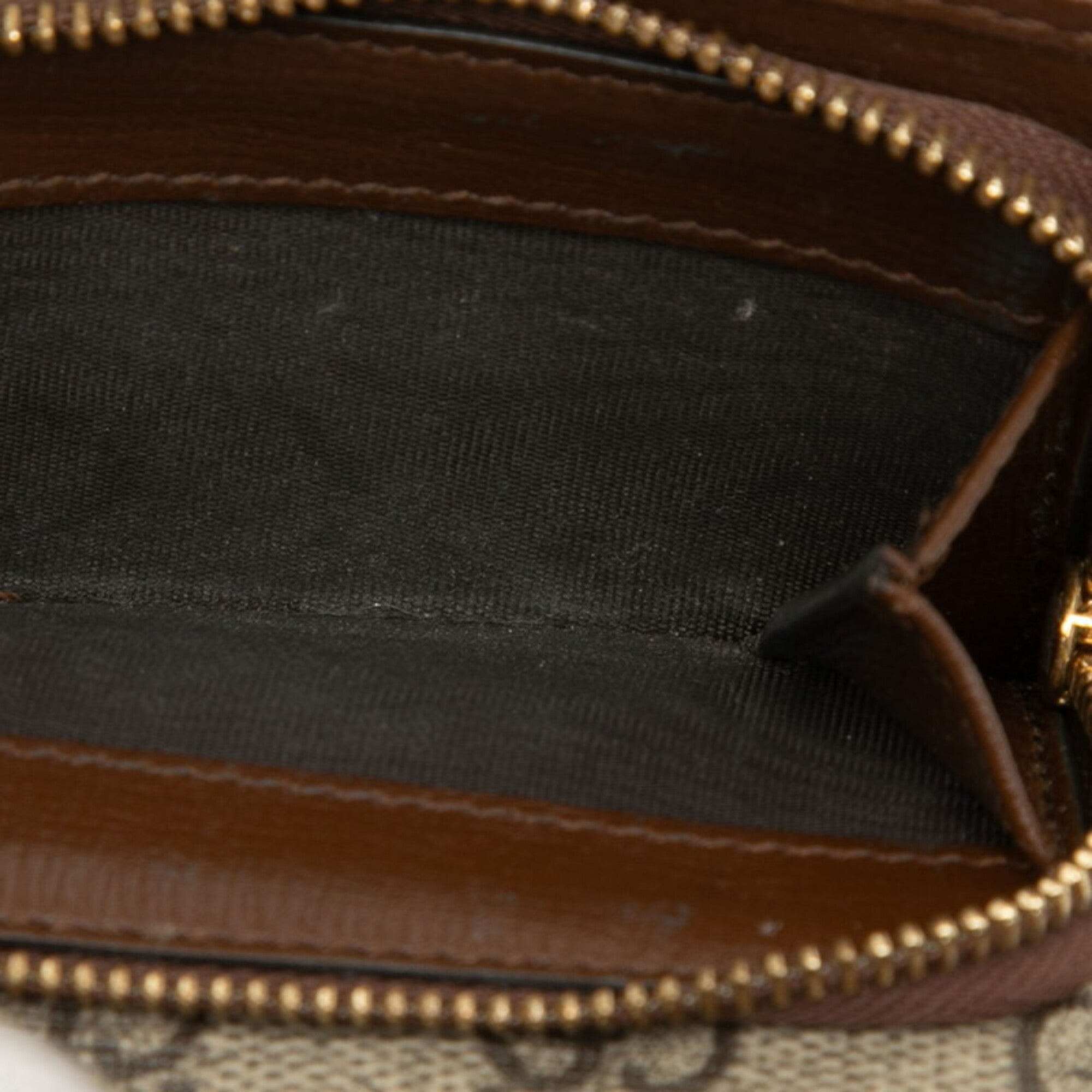 Gucci Gg Supreme Beige Brown Pvc Leather Wallet (Tri-Fold) (Pre-Owned)