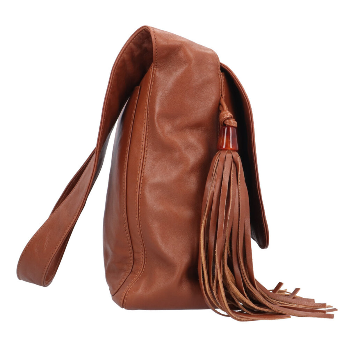 Chanel Brown Leather Handbag Shoulder Bag (Pre-Owned)