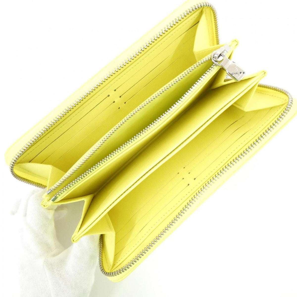 Louis Vuitton Yellow Leather Long Wallet (Bi-Fold) (Pre-Owned)