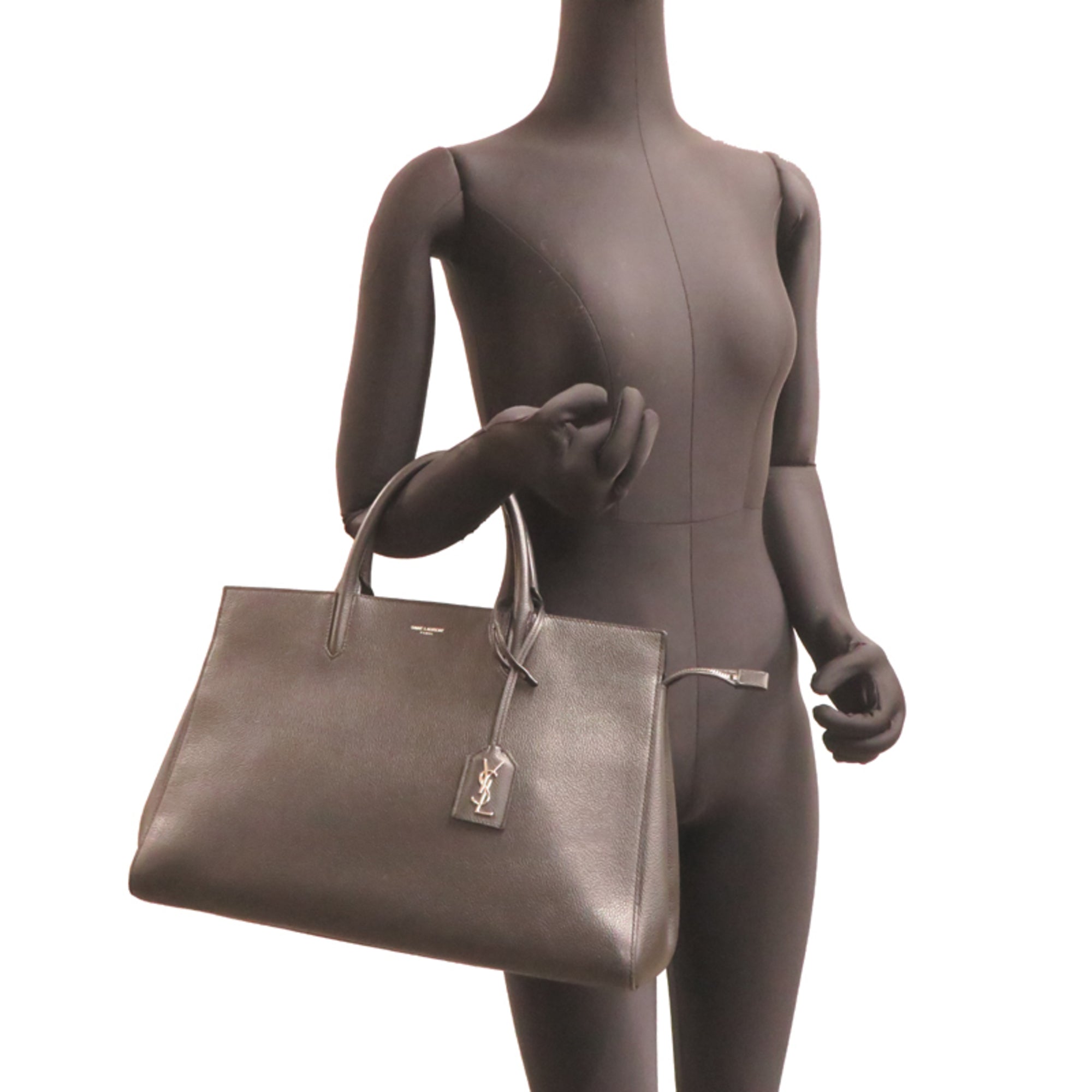 Saint Laurent Black Leather Handbag (Pre-Owned)