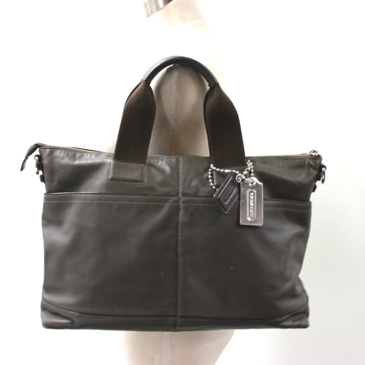 Coach Green Leather Tote Bag (Pre-Owned)