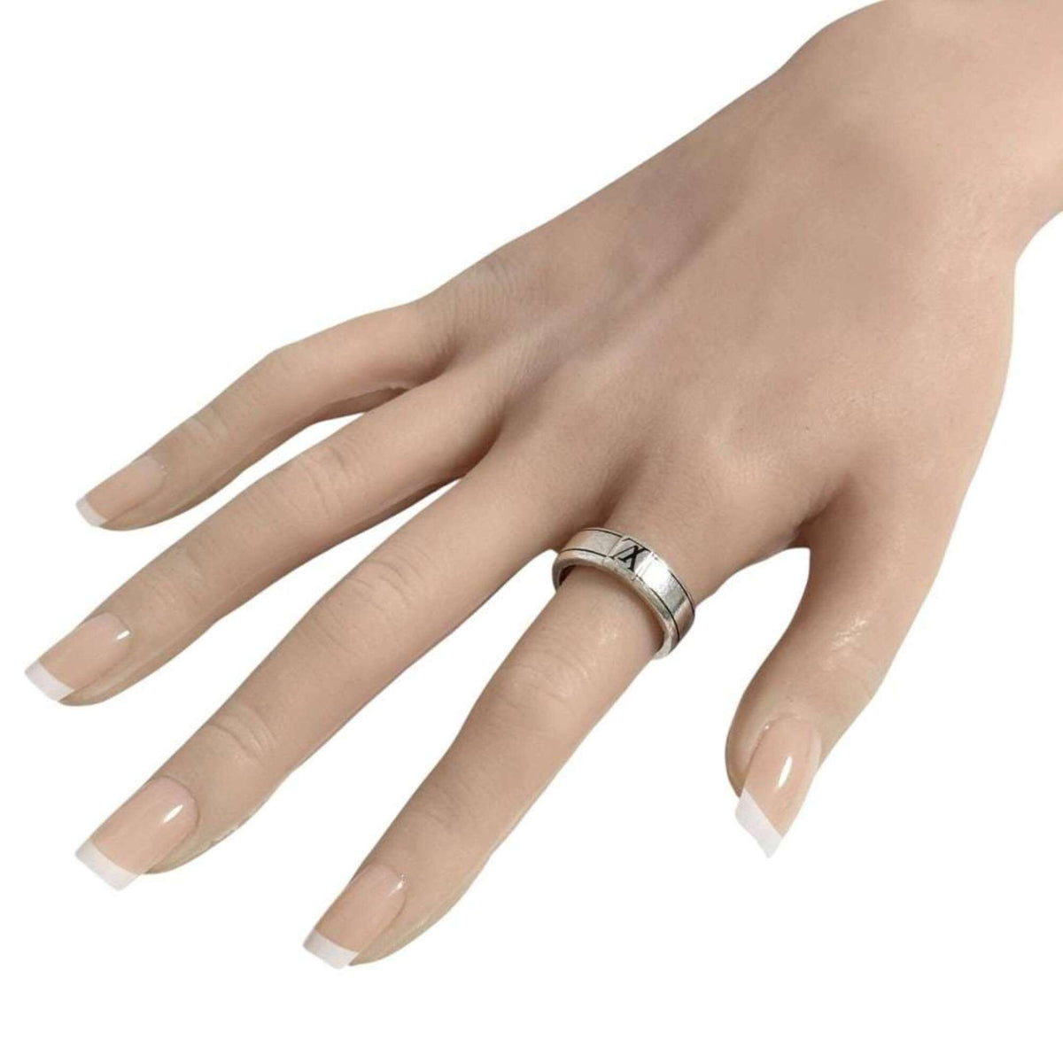 Louis Vuitton Silver 925 Band Ring (Pre-Owned)