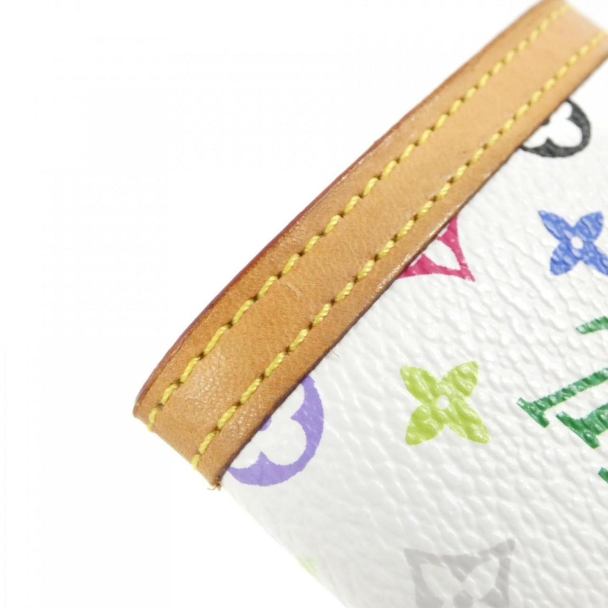 Louis Vuitton Multi-Color White Coated Canvas Coin Purse/Coin Case (Pre-Owned)