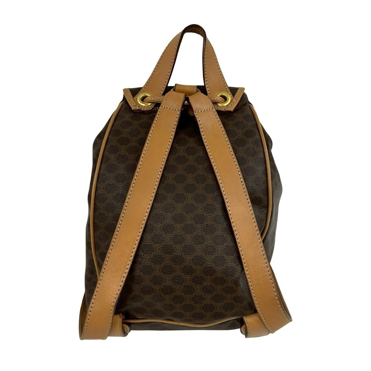 Celine Brown Leather Pvc Backpack (Pre-Owned)