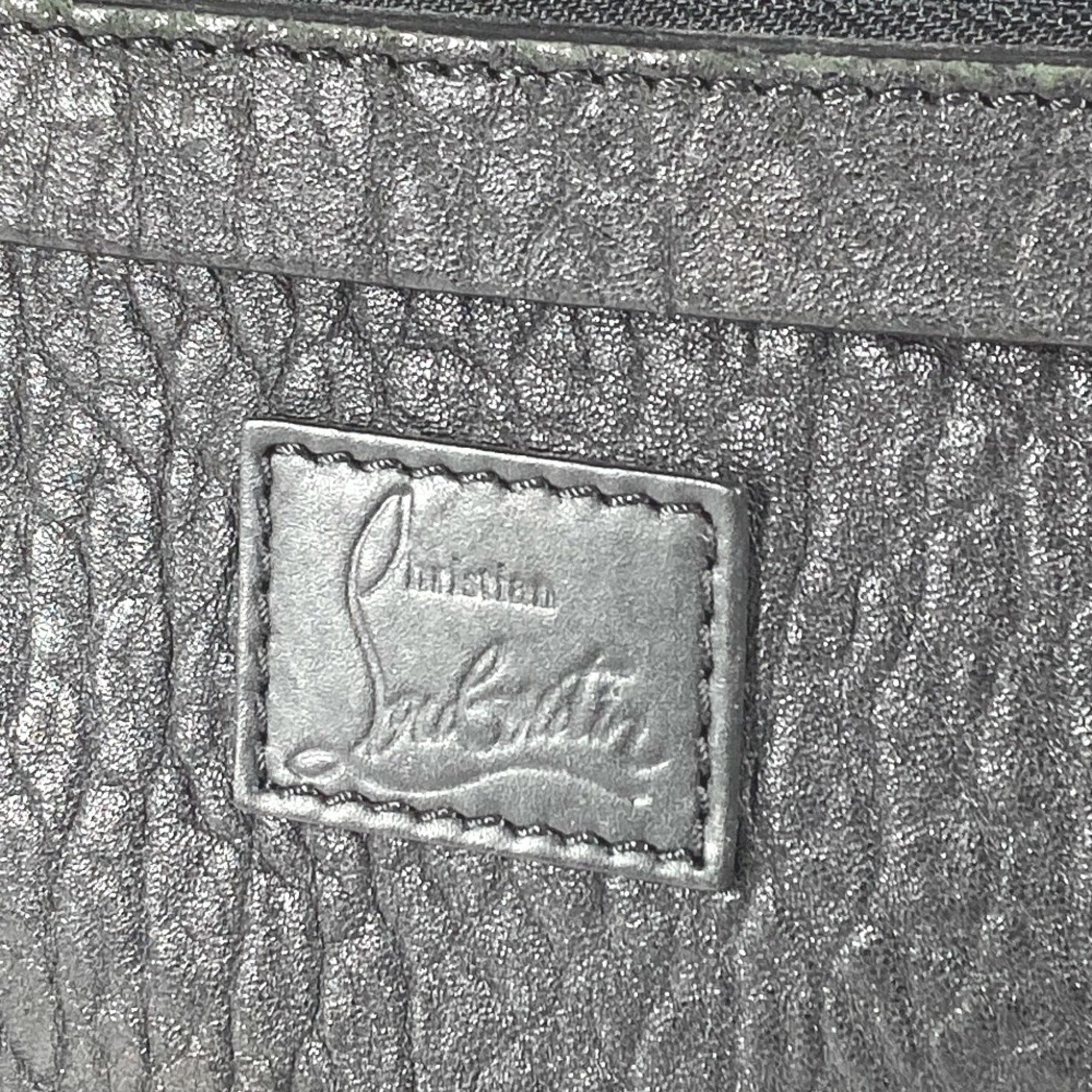 Christian Louboutin Black Red Color Leather Backpack (Pre-Owned)