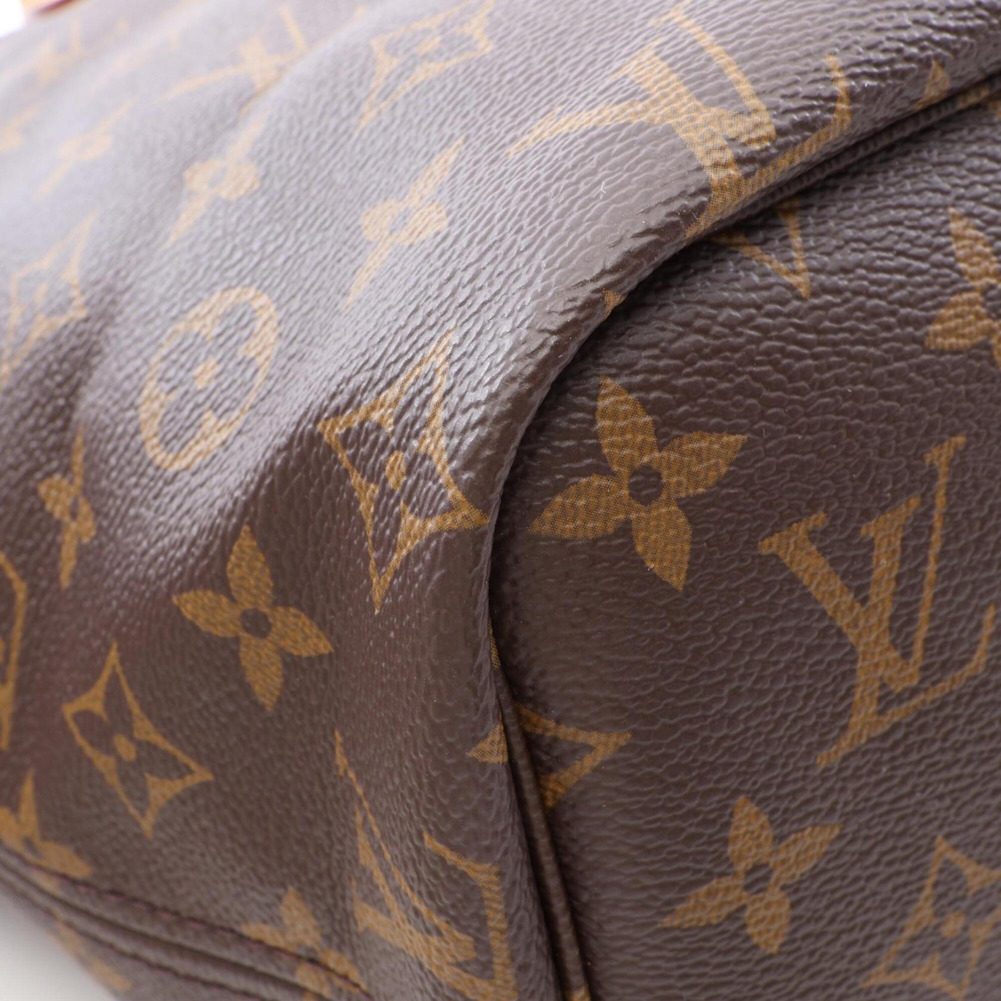 Louis Vuitton Brown Red Color Coated Canvas Leather Canvas Handbag Tote Bag (Pre-Owned)