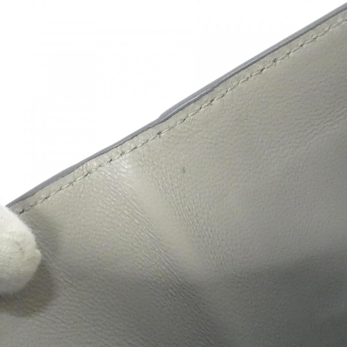 Bvlgari Gray Leather Bill Wallet (Bi-Fold) (Pre-Owned)