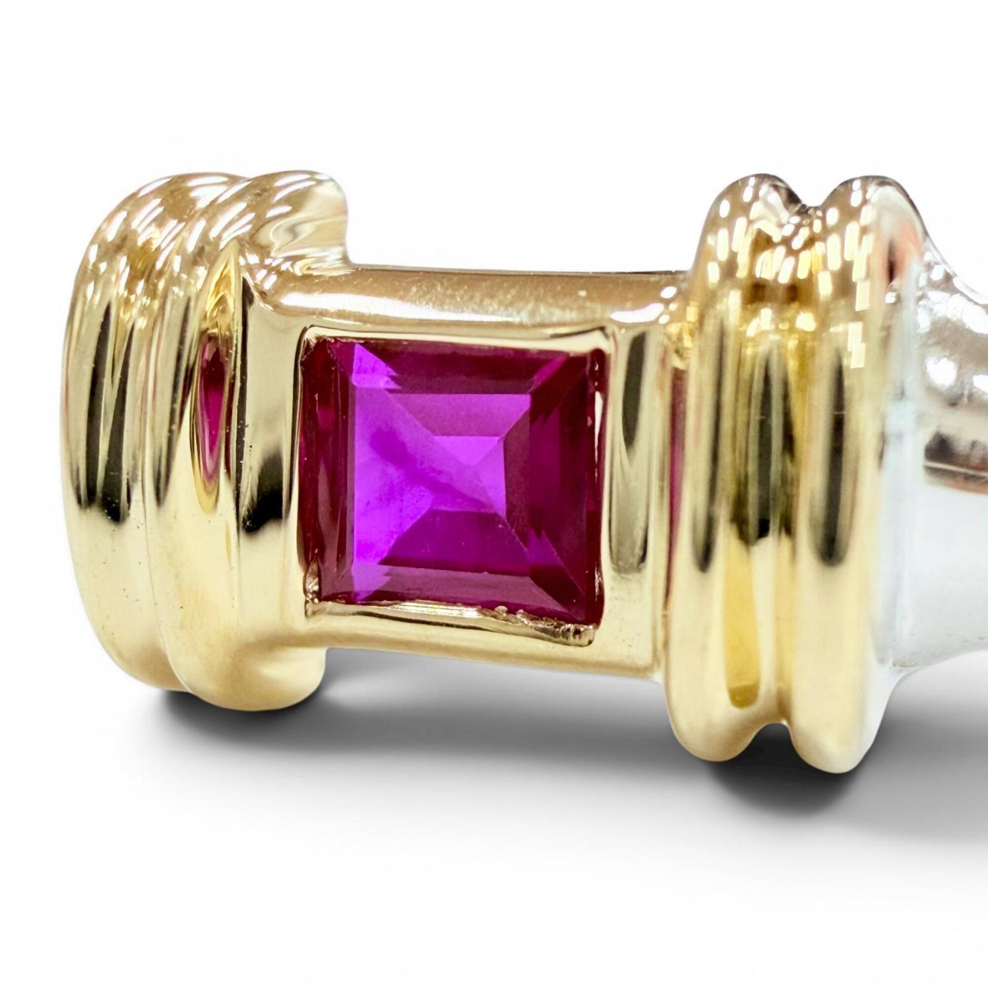 Tiffany Gold Silver Gold (18K) Silver 925 Band Ring (Pre-Owned)