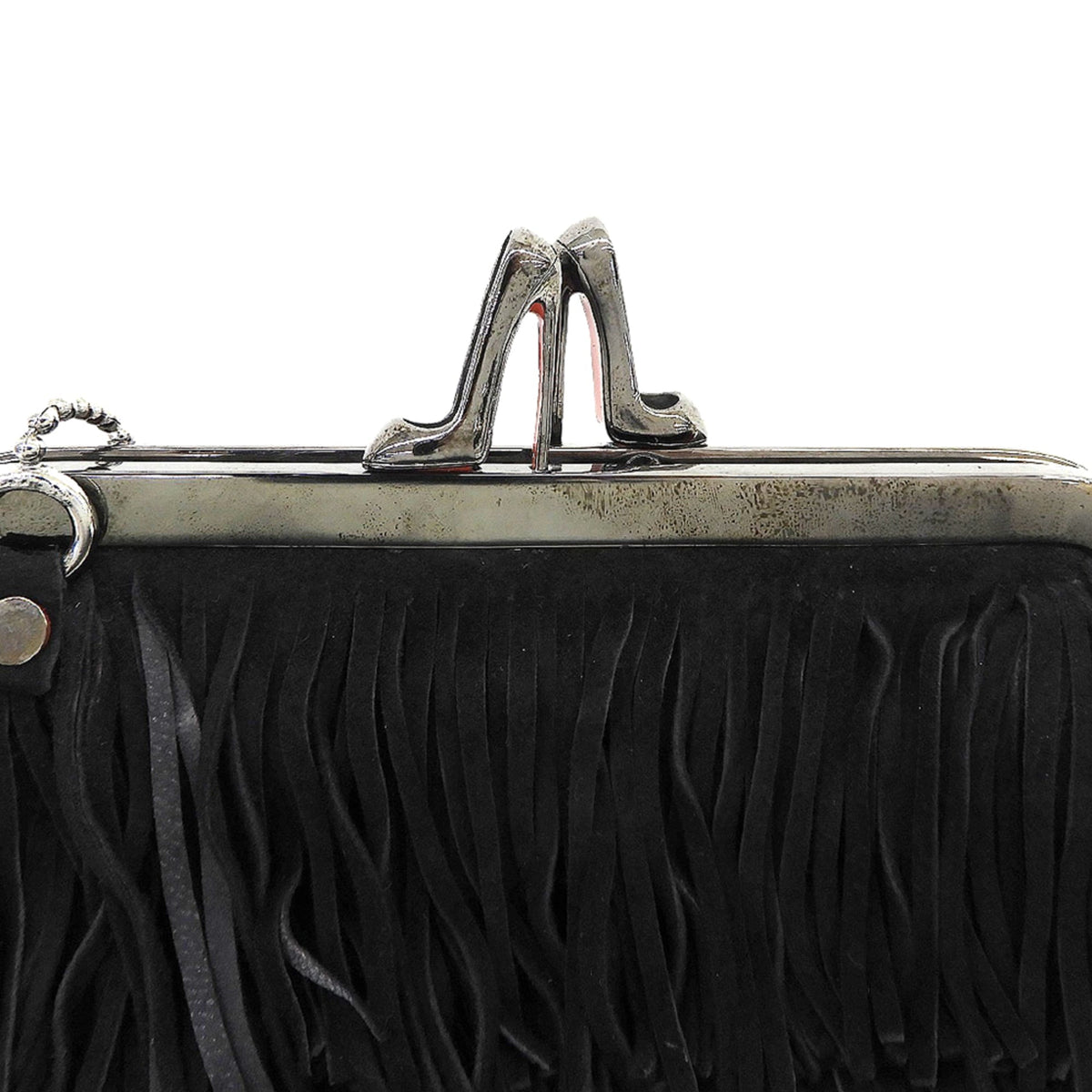 Christian Louboutin Black Suede Shoulder Bag (Pre-Owned)
