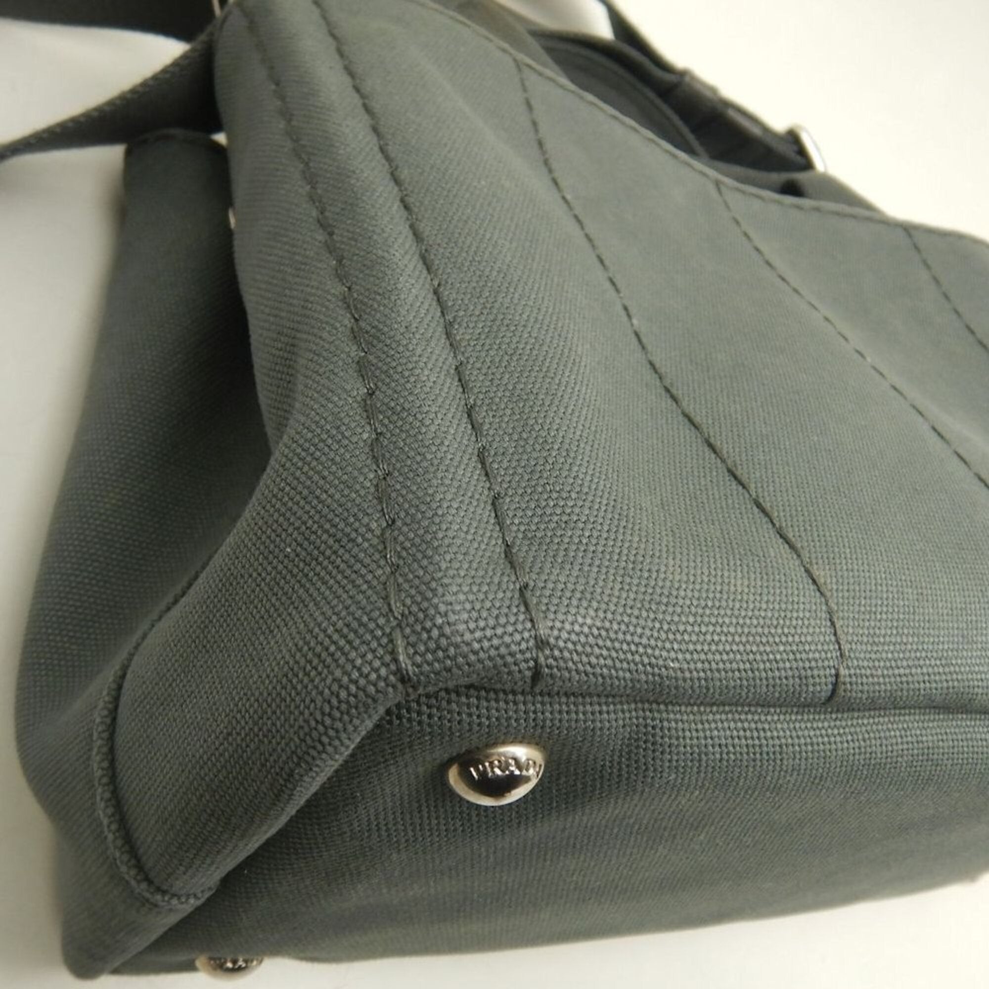 Prada Canapa Ardesia Canvas Tote Bag (Pre-Owned)